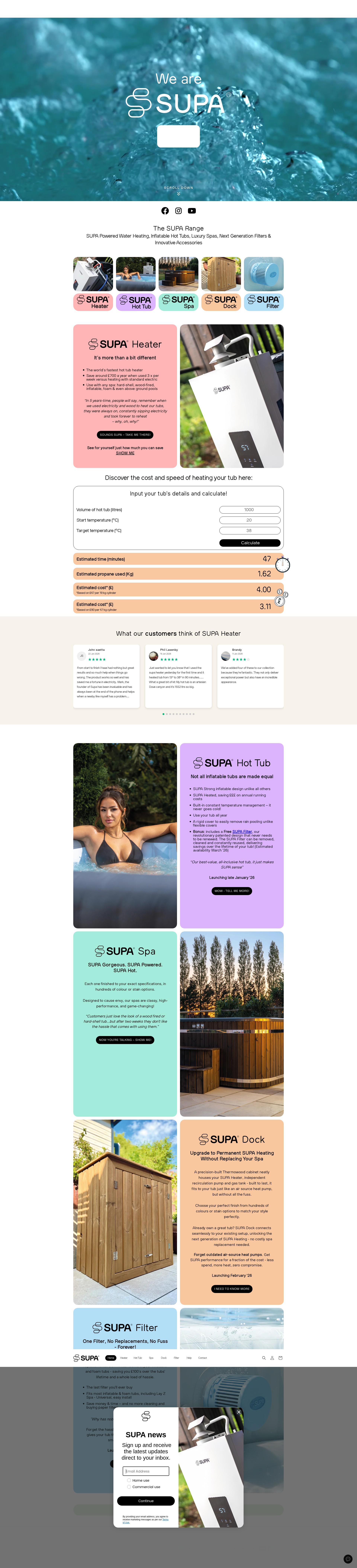 Screenshot of supa-spas.com