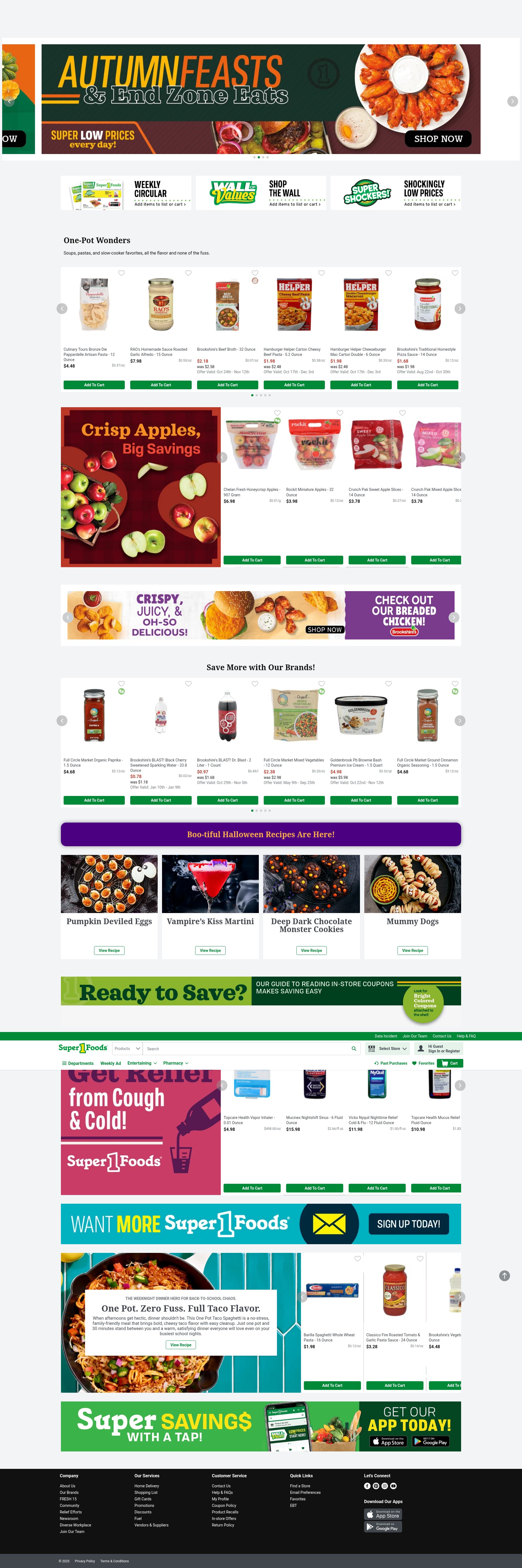 Screenshot of super1foods.com