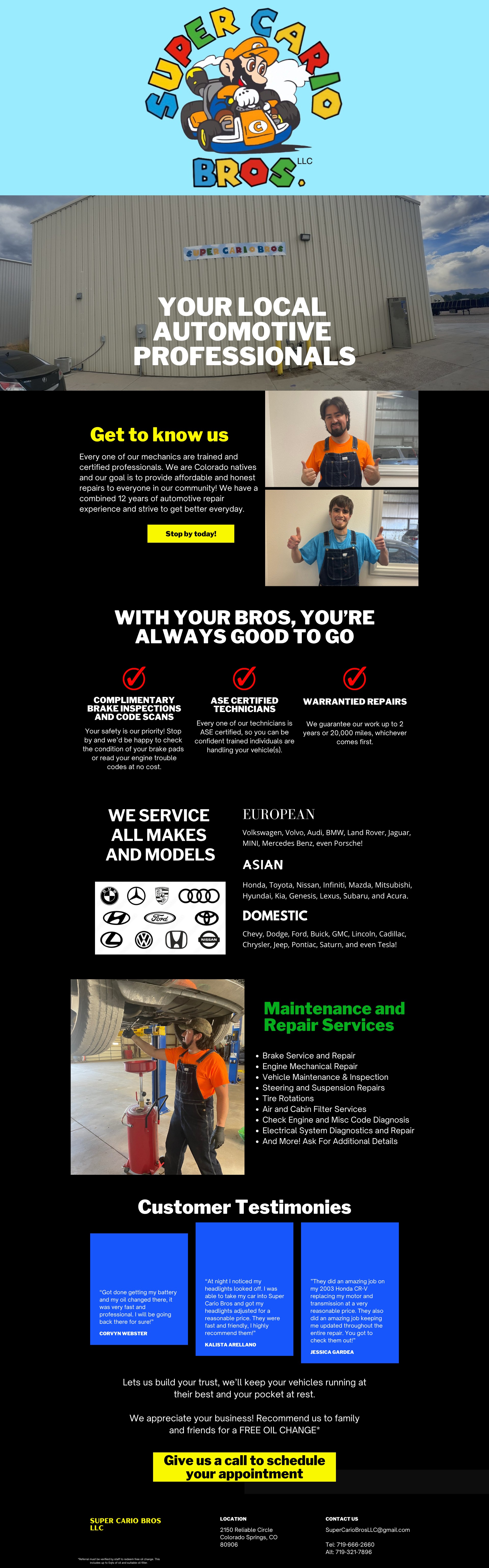 Screenshot of supercariobrosllc.com