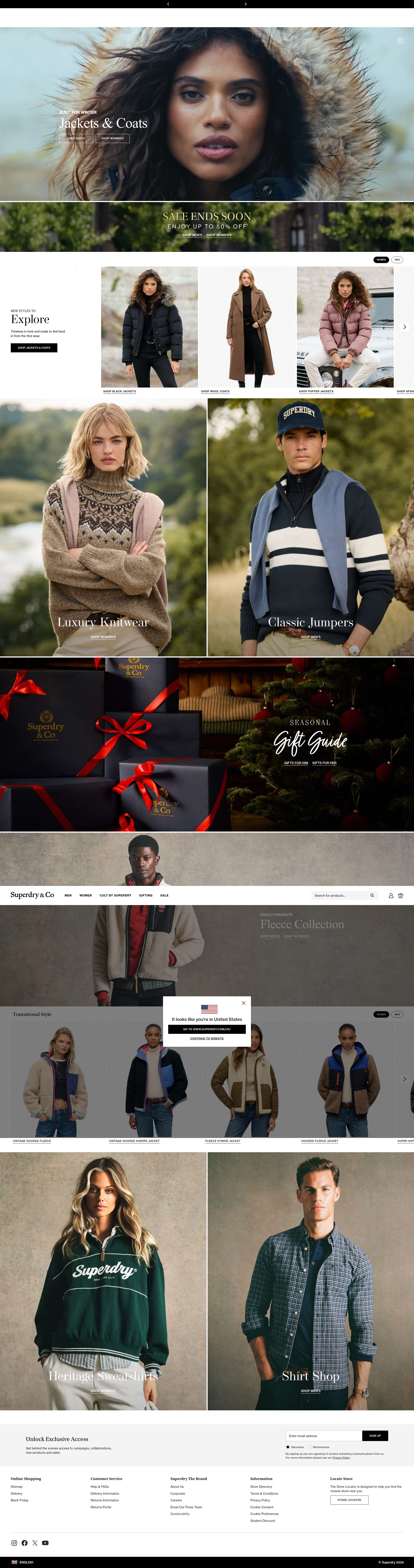 Screenshot of superdry.com