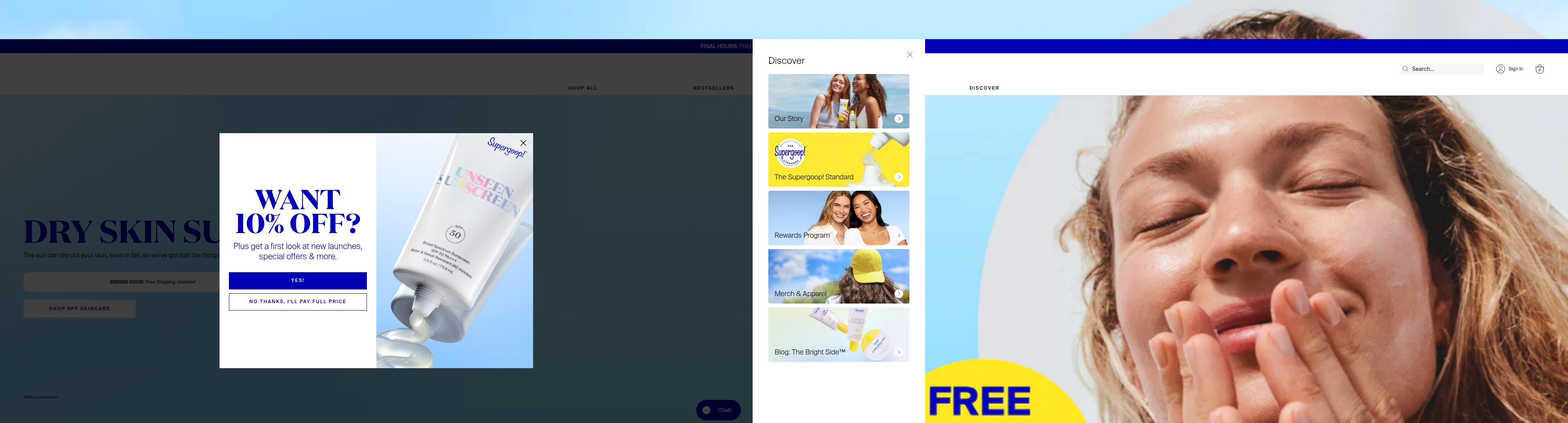 Screenshot of supergoop.com