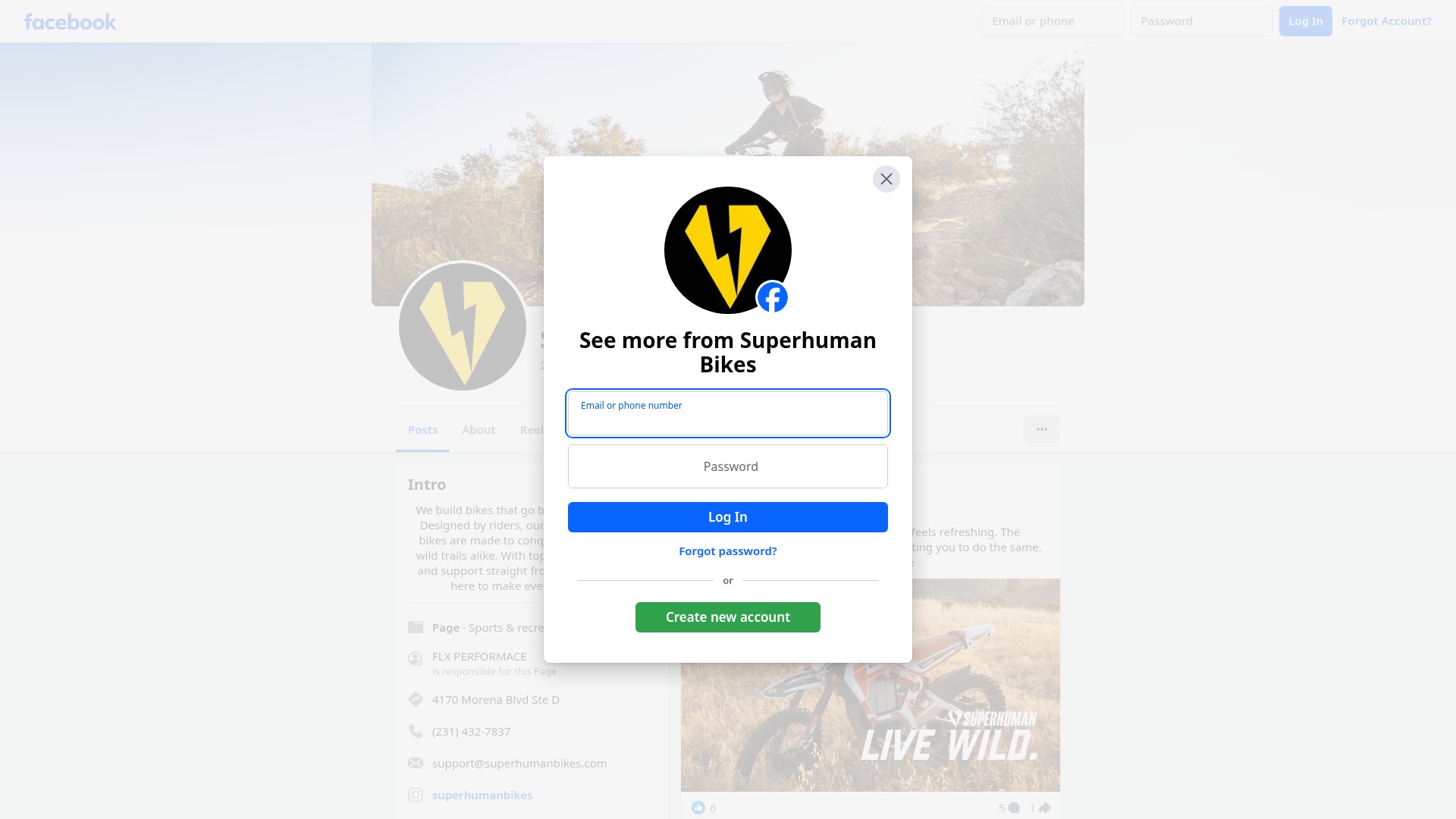 Screenshot of superhumanbikes.com