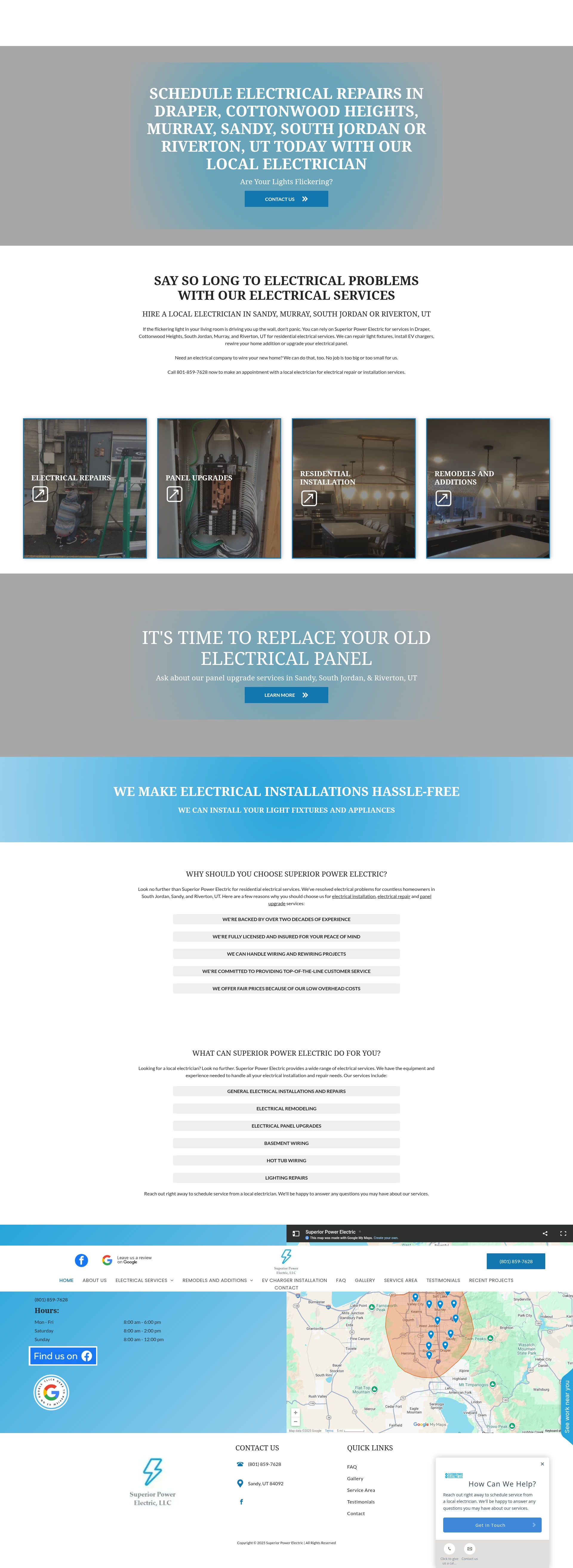 Screenshot of superiorpowerelectricllc.com