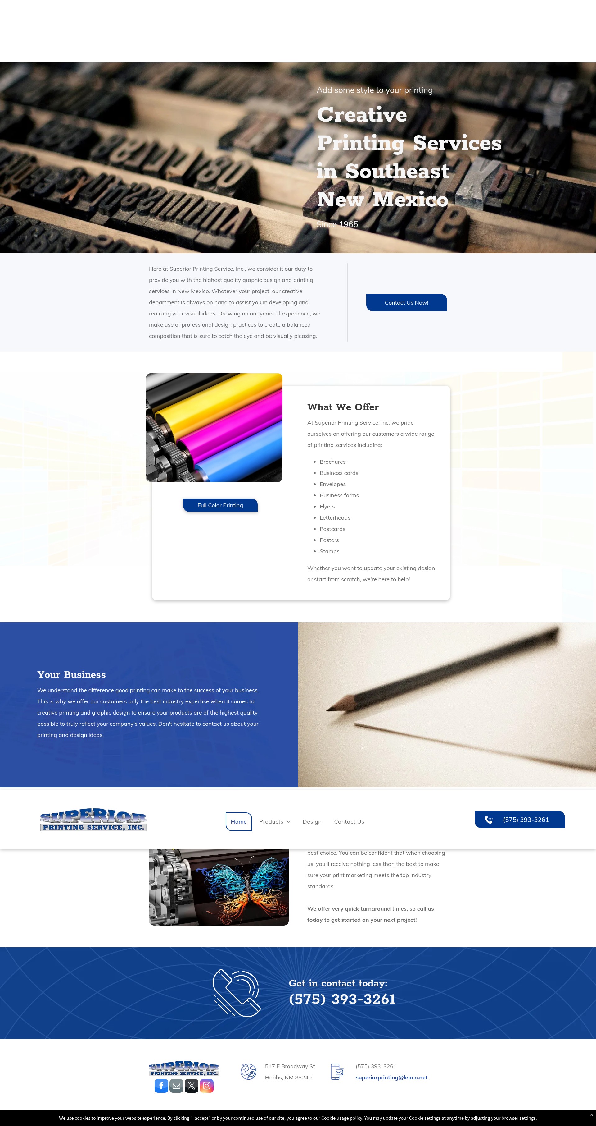 Screenshot of superiorprintingservices.net