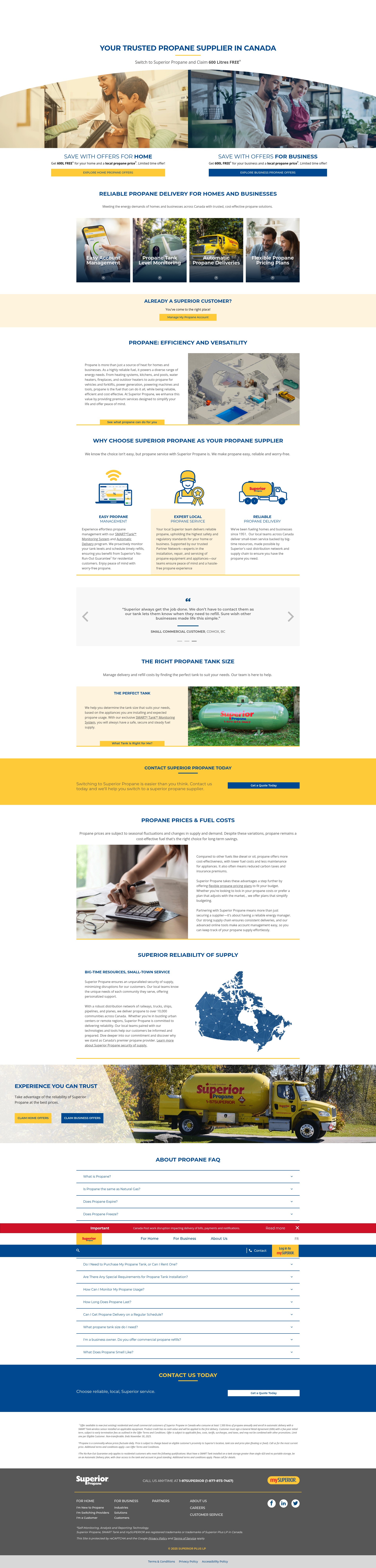 Screenshot of superiorpropane.com