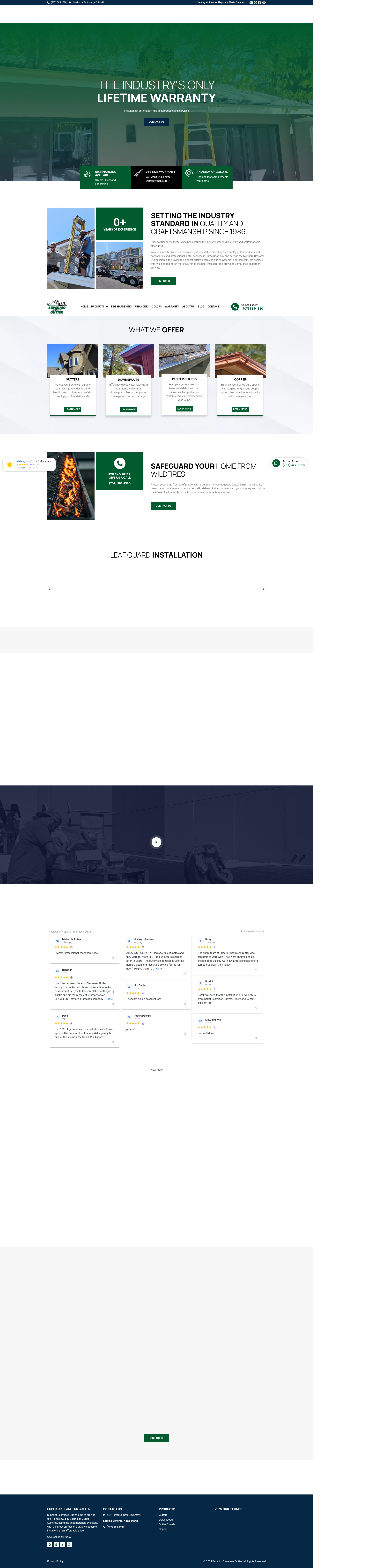 Screenshot of superiorseamless.com