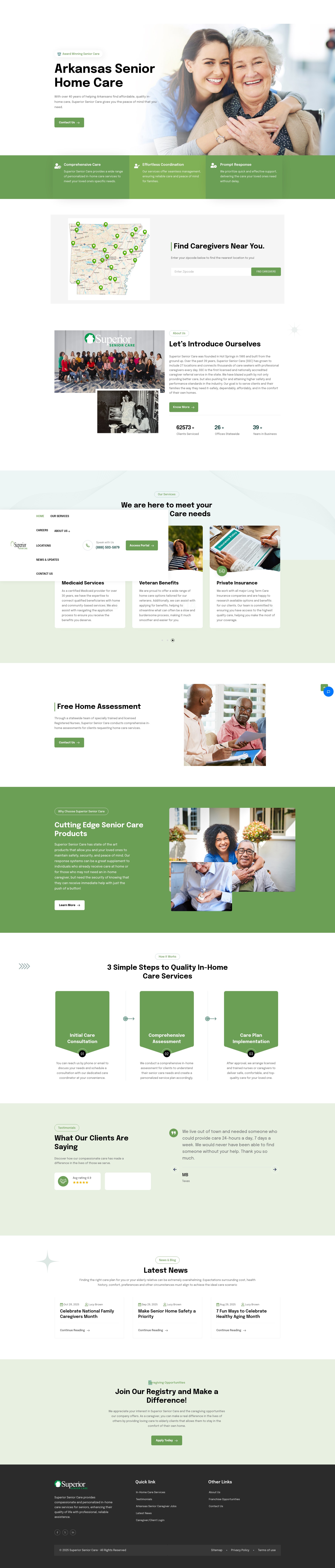 Screenshot of superiorseniorcare.com