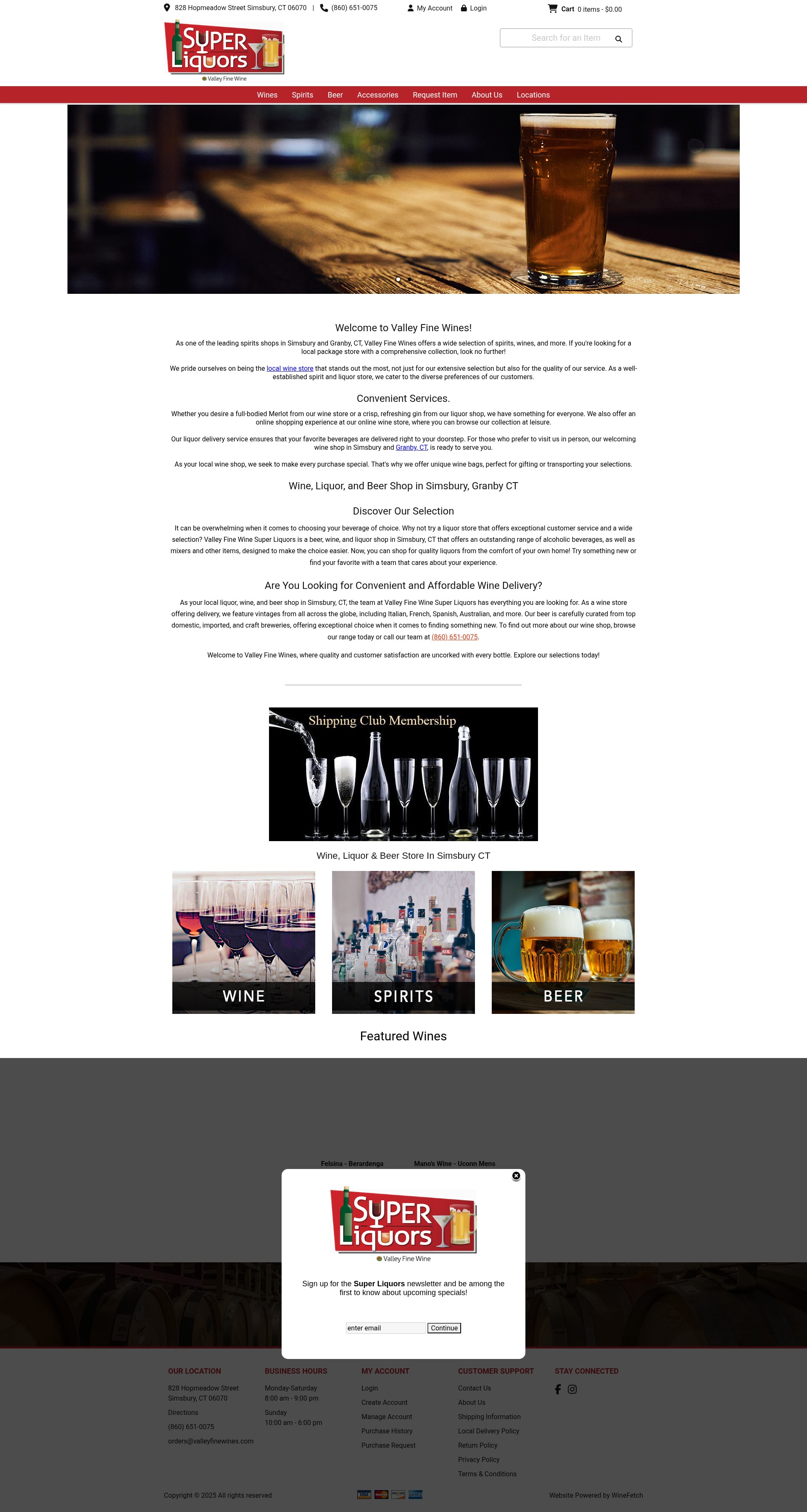 Screenshot of superliquorsct.com