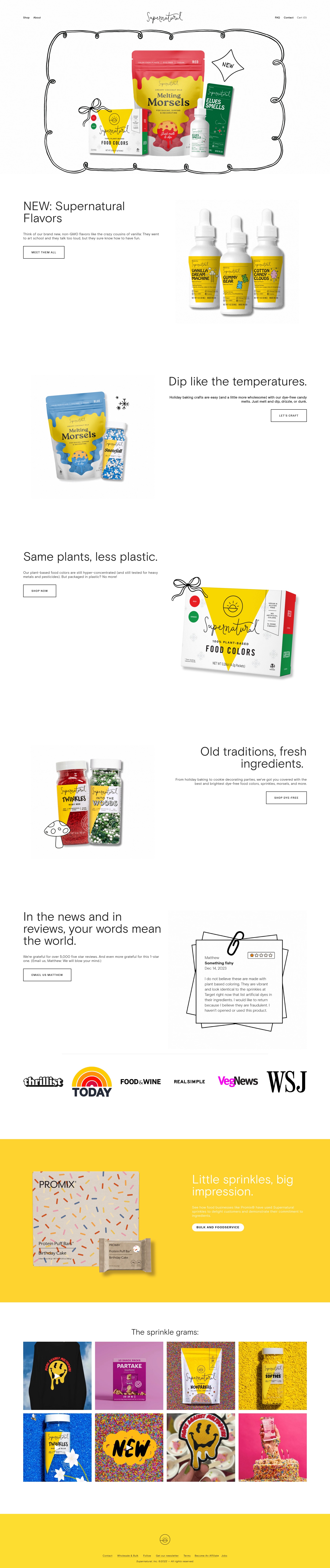 Screenshot of supernaturalkitchen.com