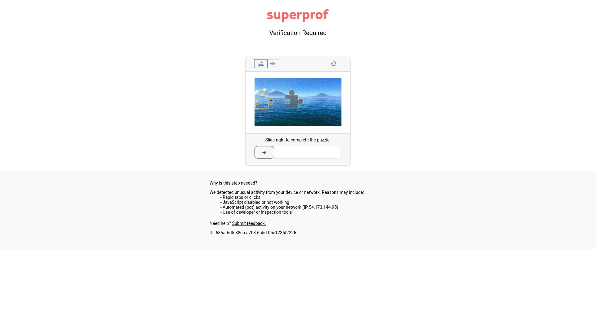 Screenshot of superprof.com