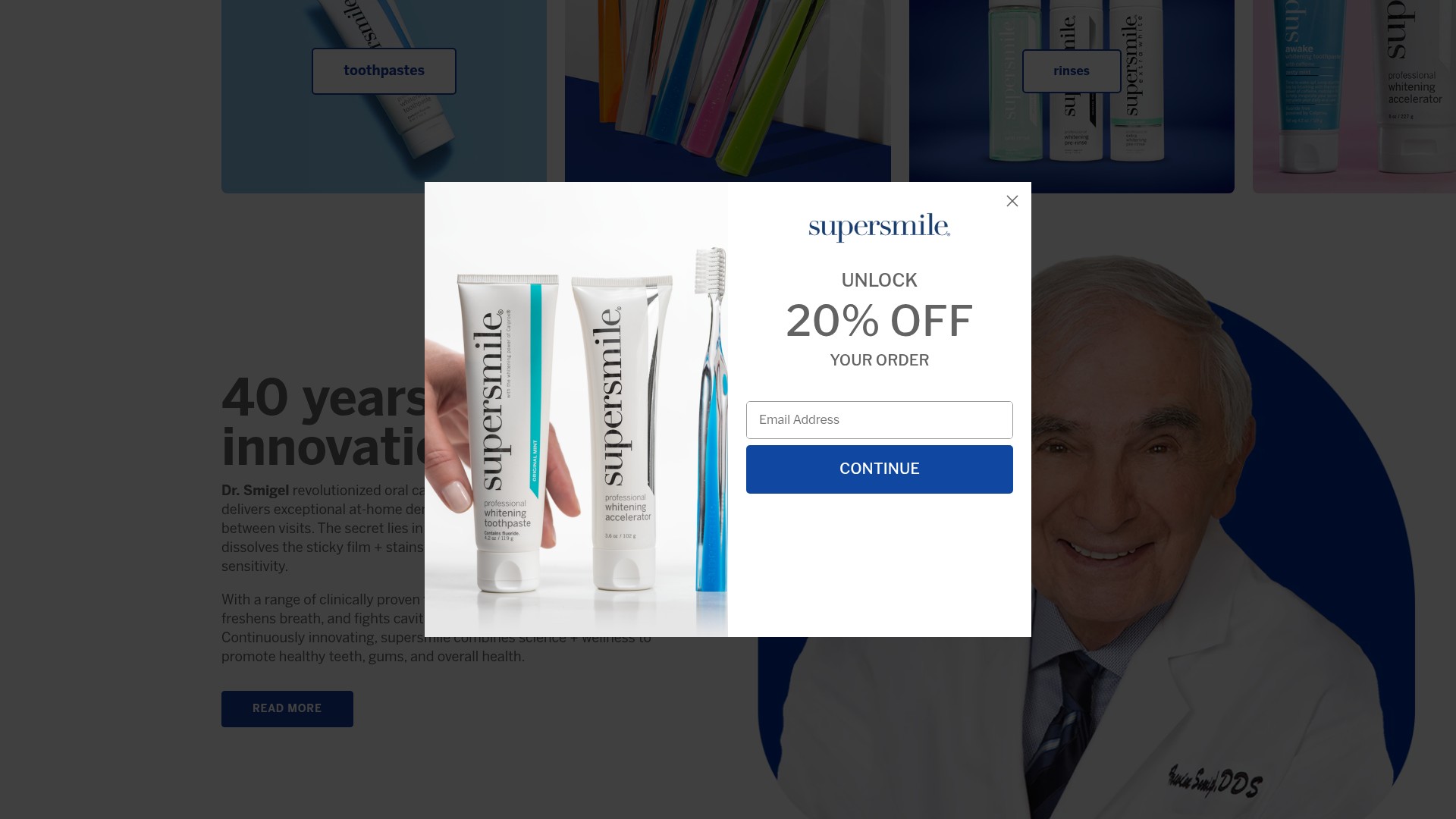 Screenshot of supersmile.com