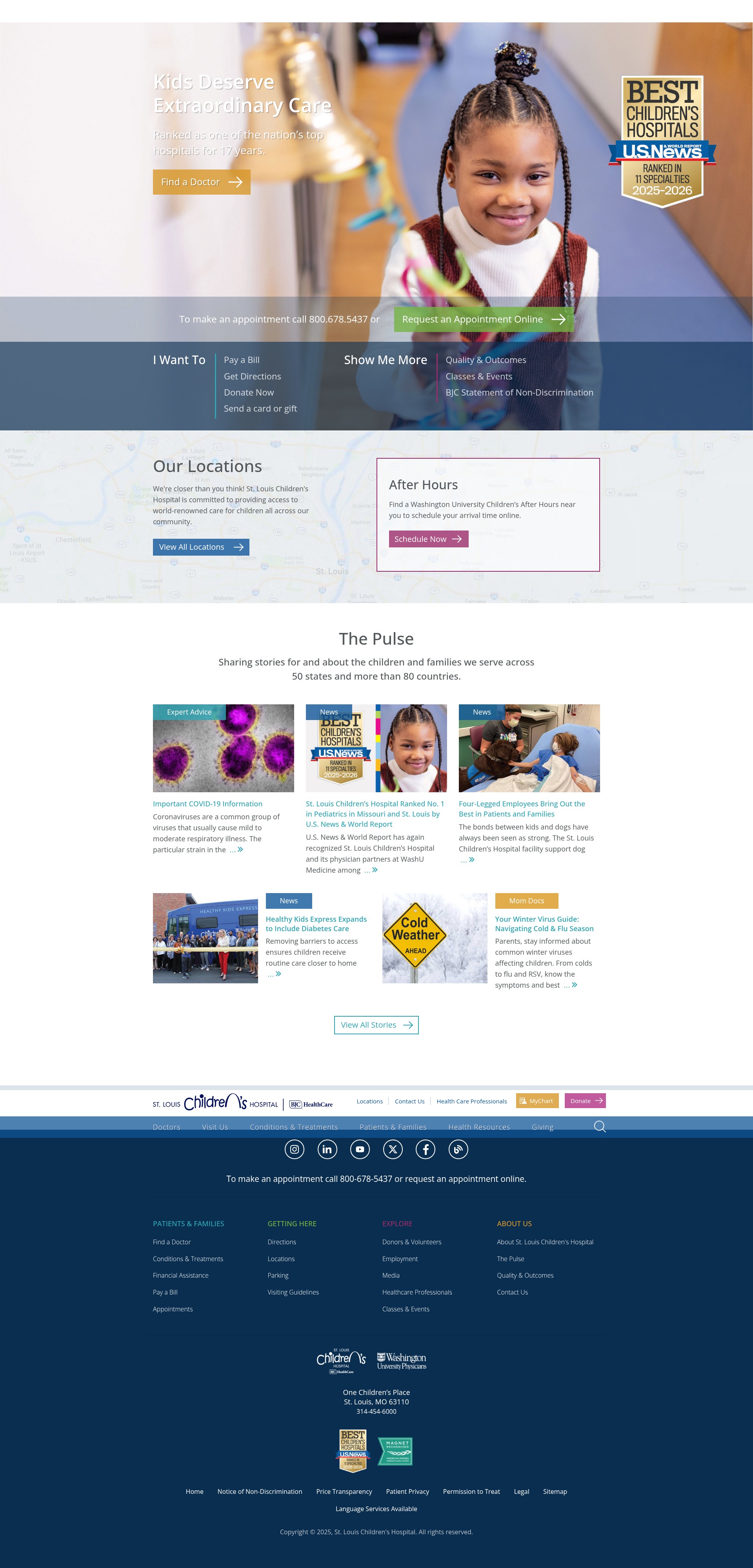 Screenshot of support.stlouischildrens.org
