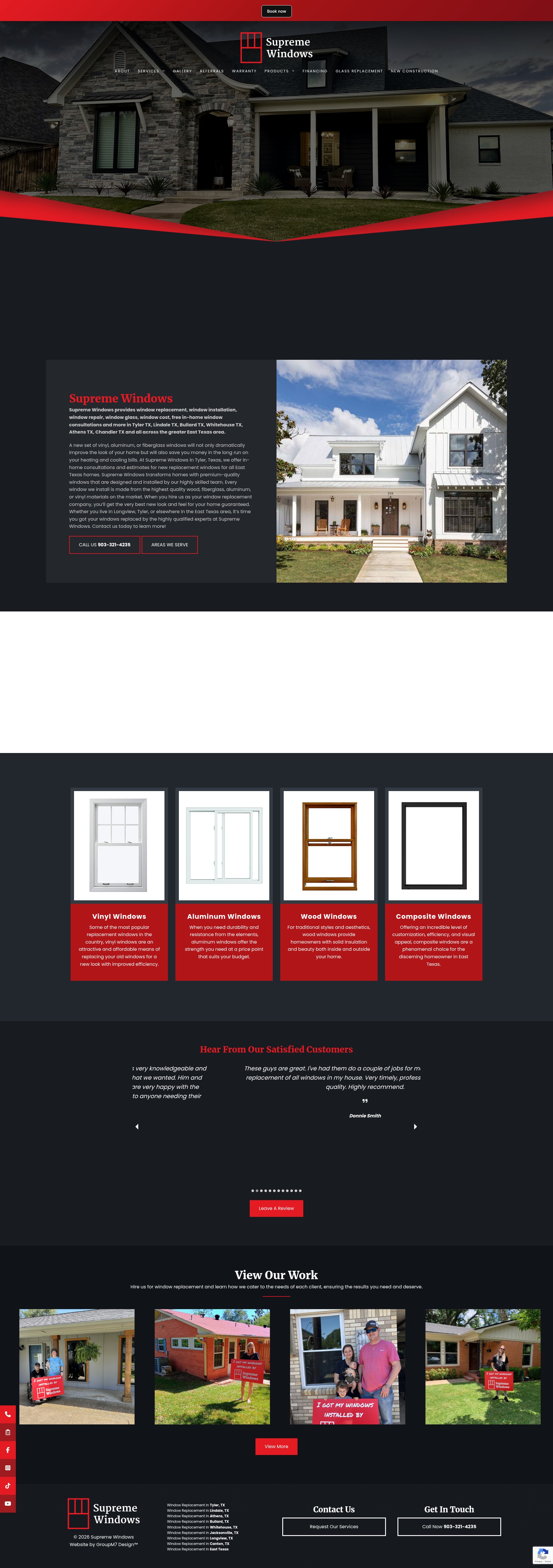 Screenshot of supremewindowstyler.com