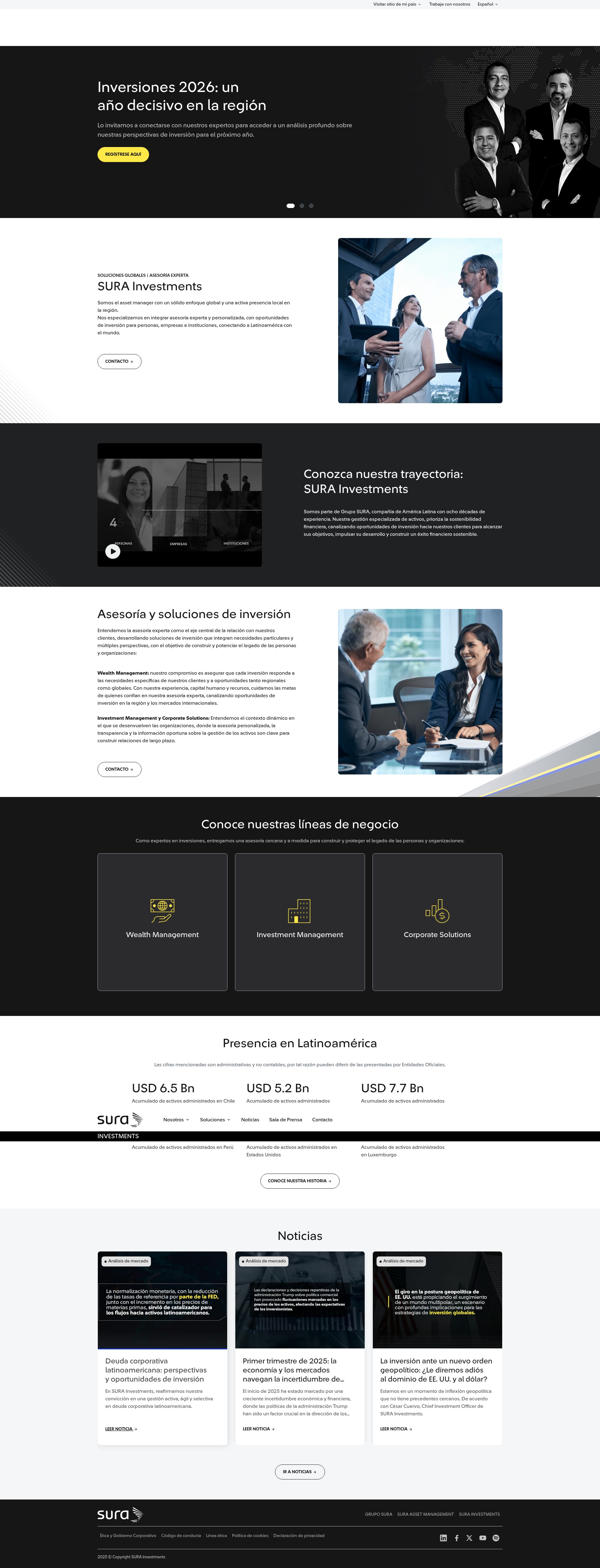 Screenshot of surainvestments.com