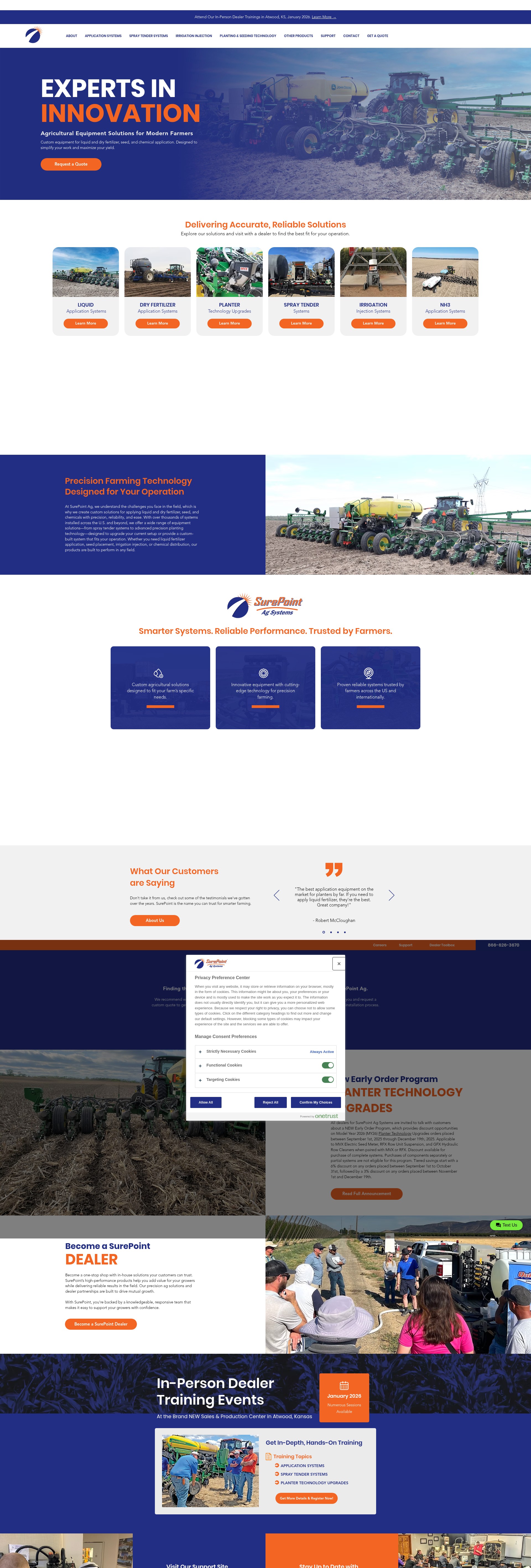Screenshot of surefireag.com