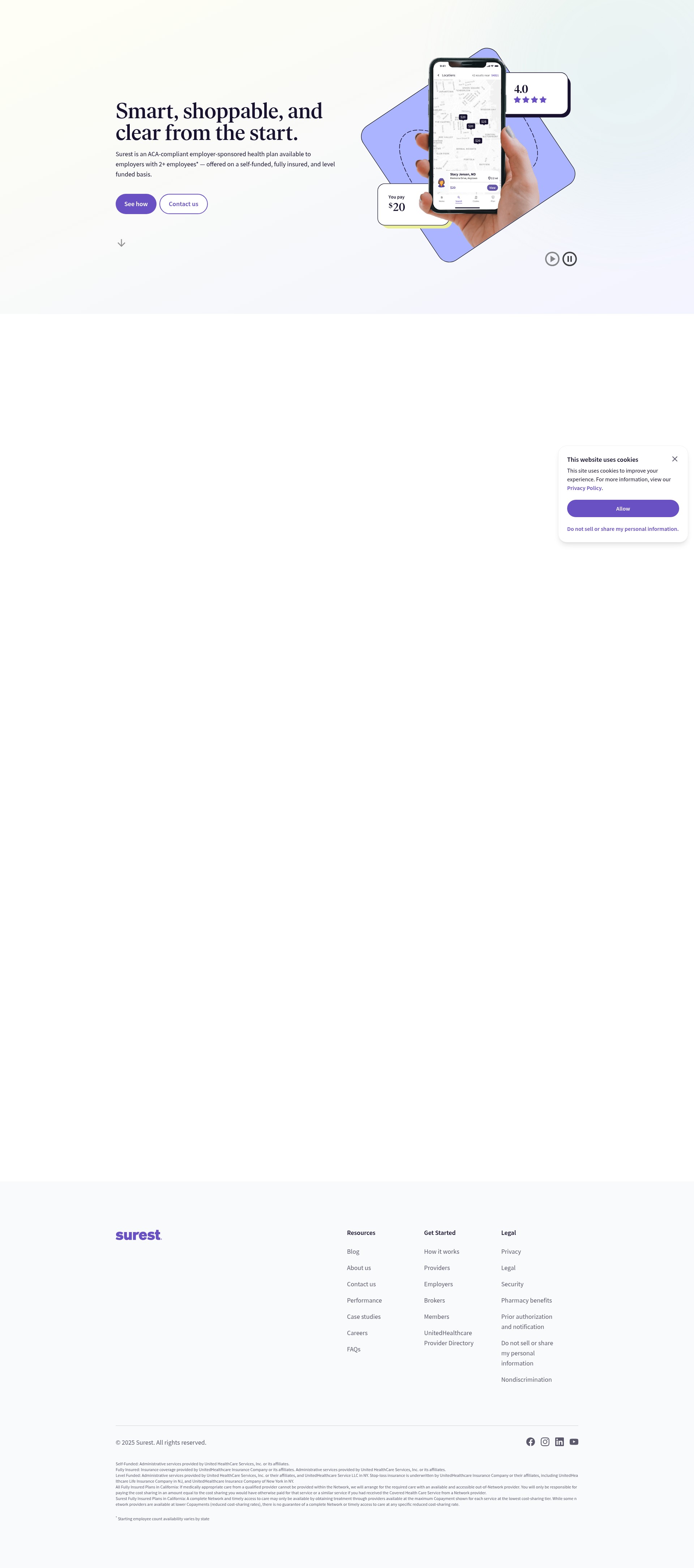 Screenshot of surest.com
