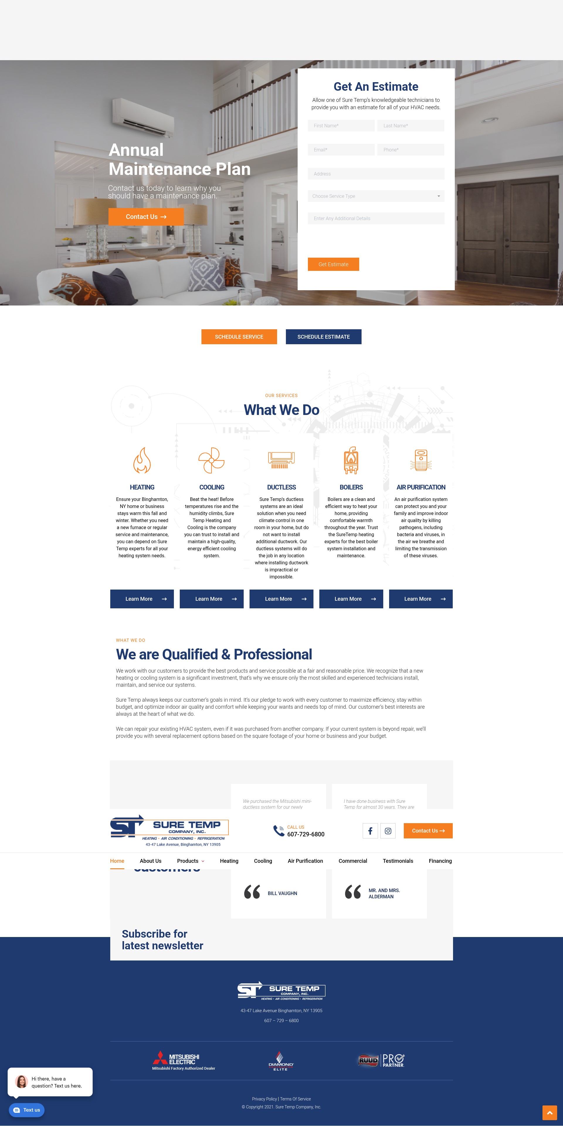 Screenshot of suretemp.com