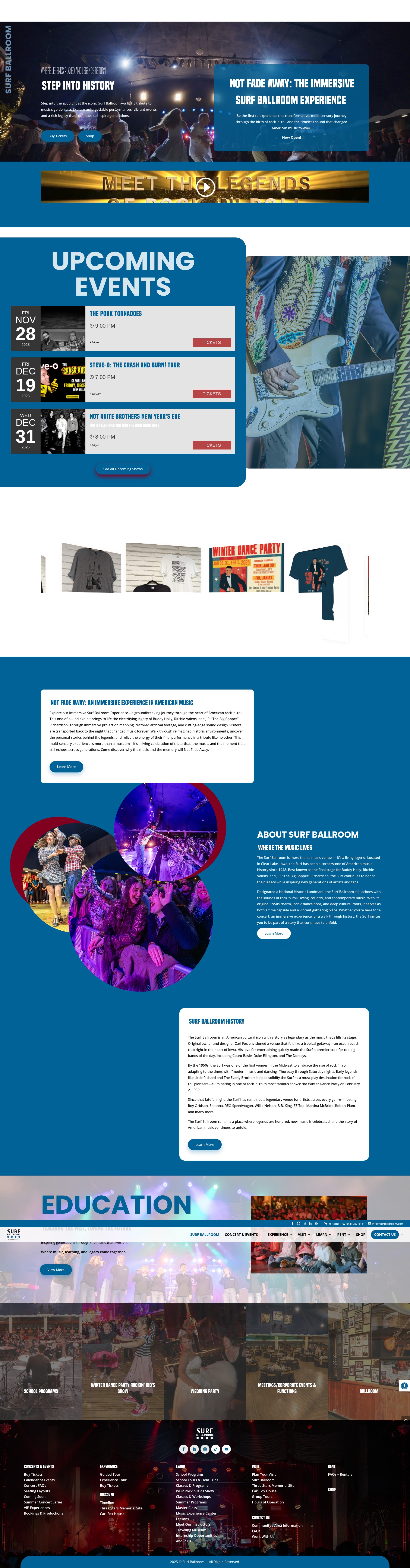 Screenshot of surfballroom.com