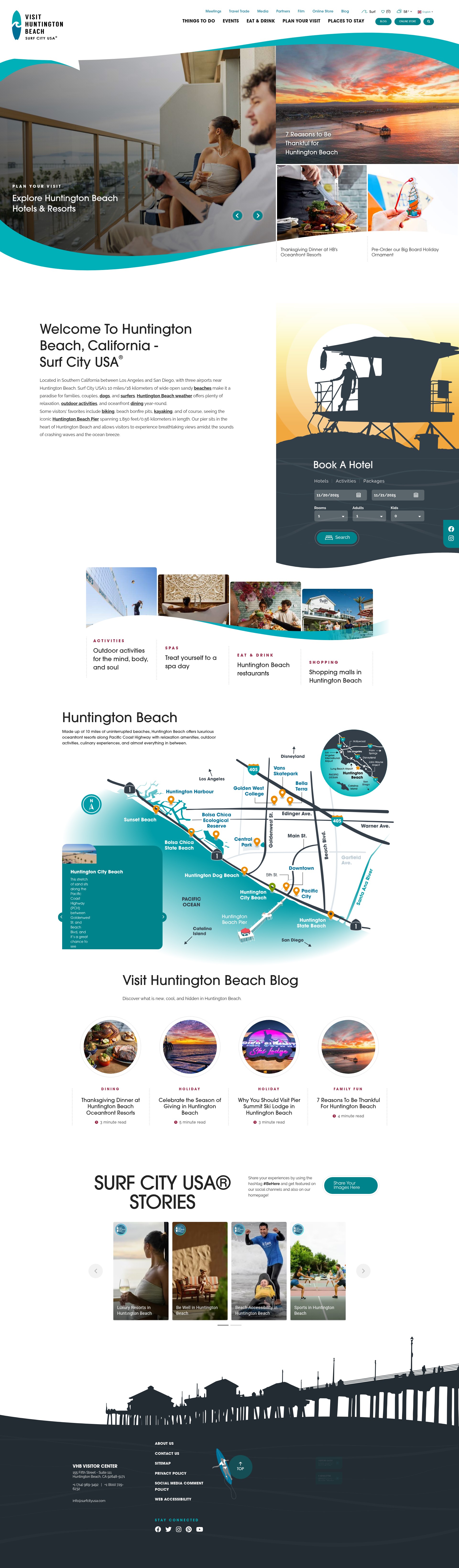 Screenshot of surfcityusa.com