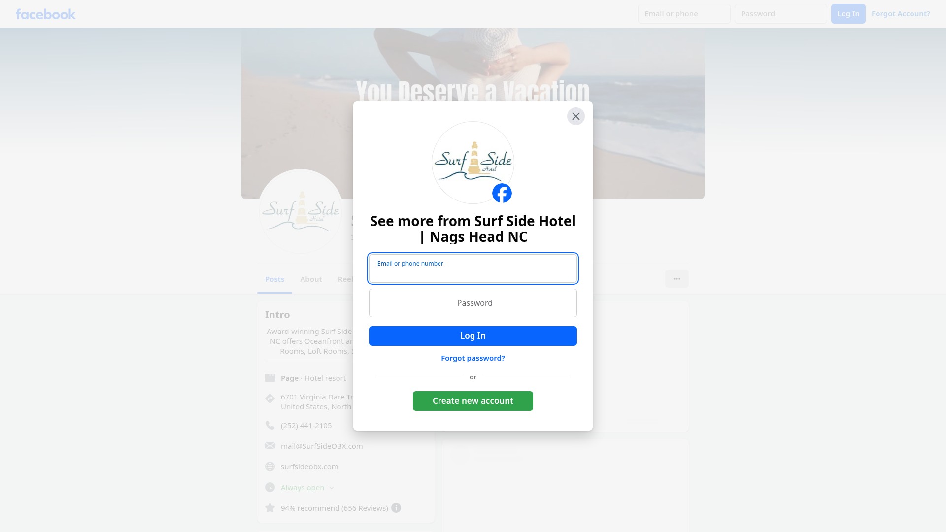 Screenshot of surfsideobx.com