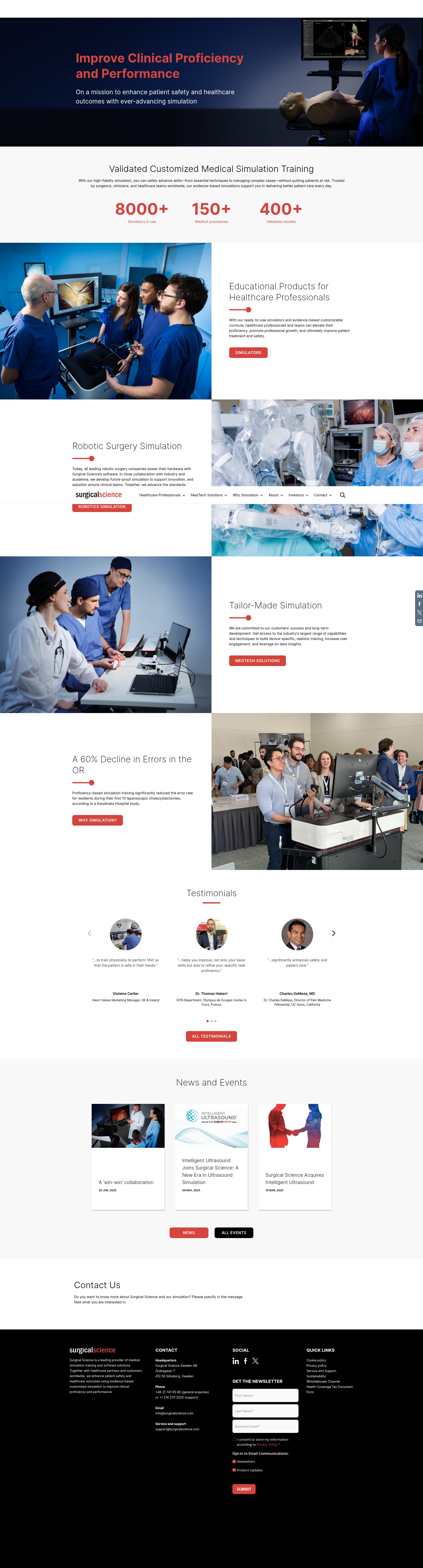 Screenshot of surgicalscience.com