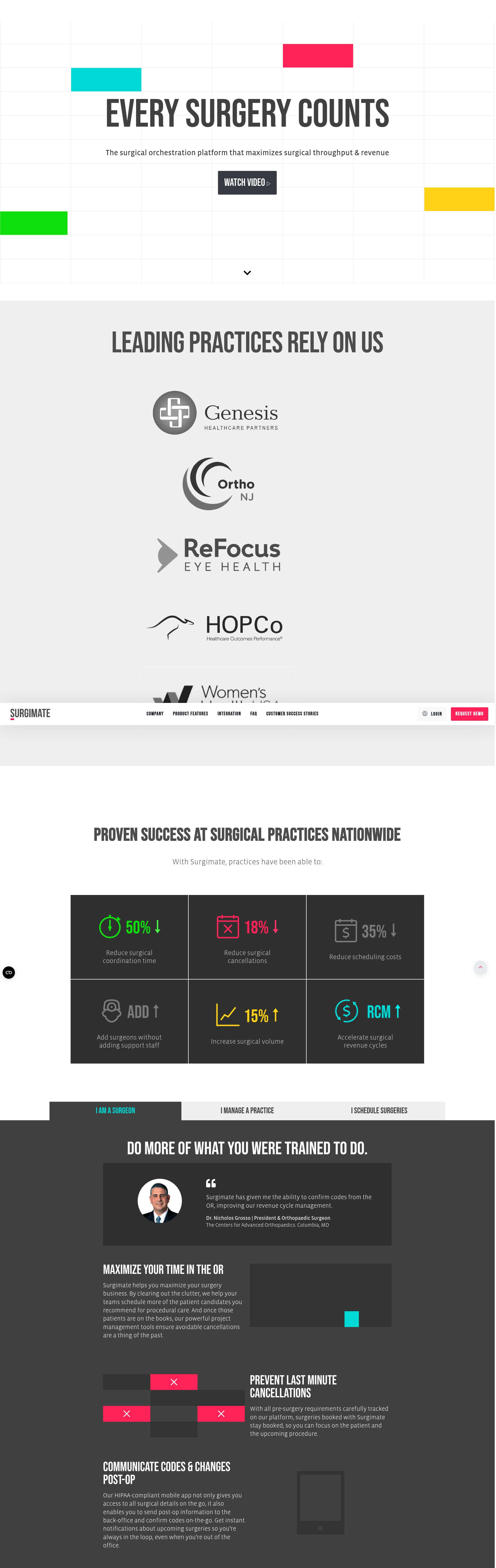 Screenshot of surgimate.com
