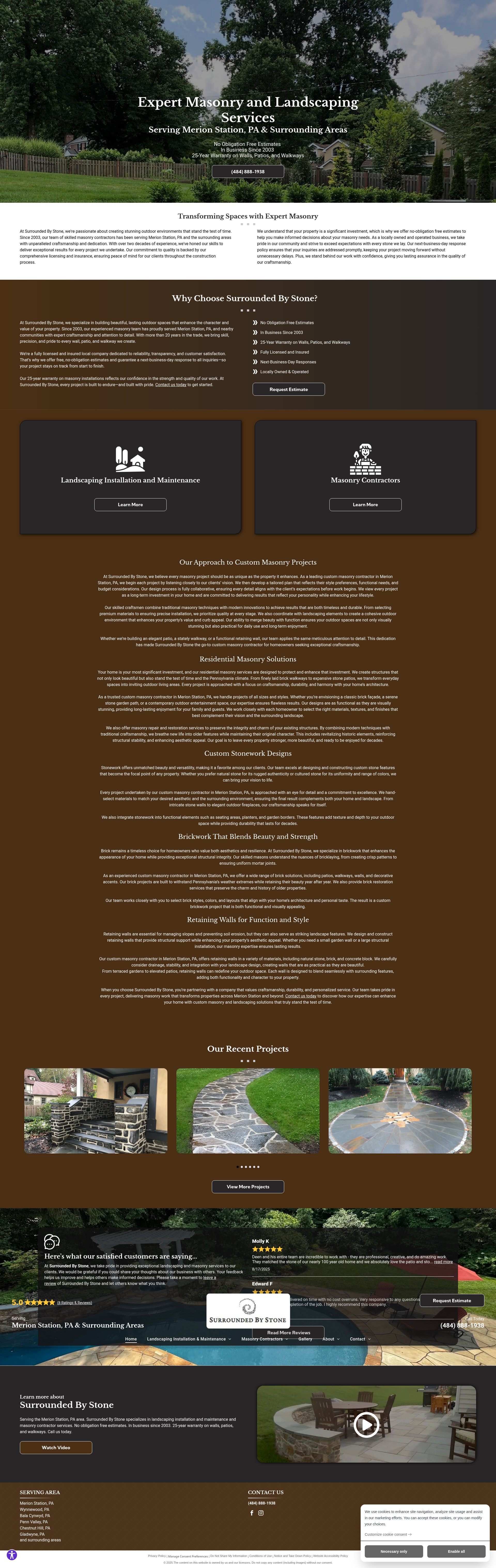 Screenshot of surroundedbystone.com