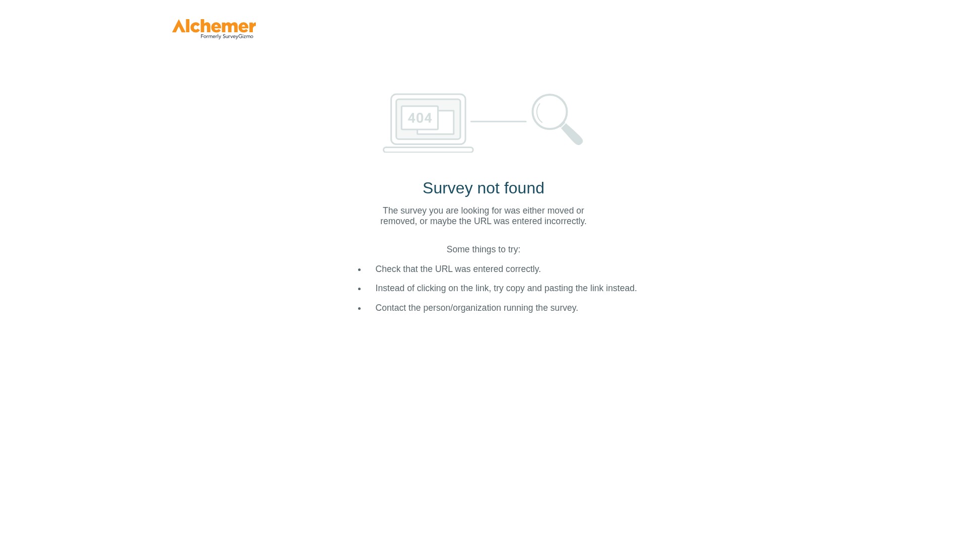 Screenshot of survey.alchemer.com