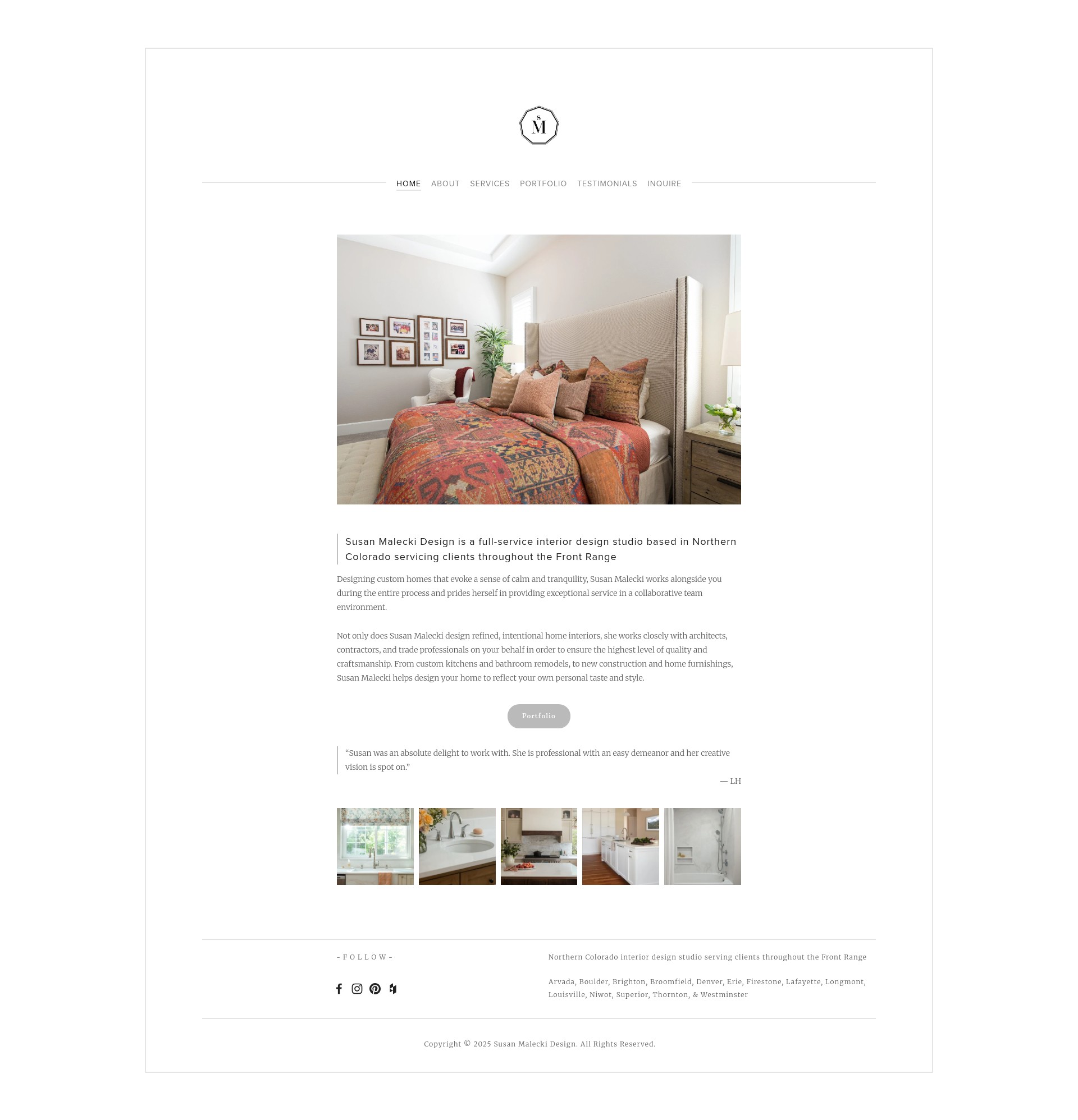 Screenshot of susanmaleckidesign.com