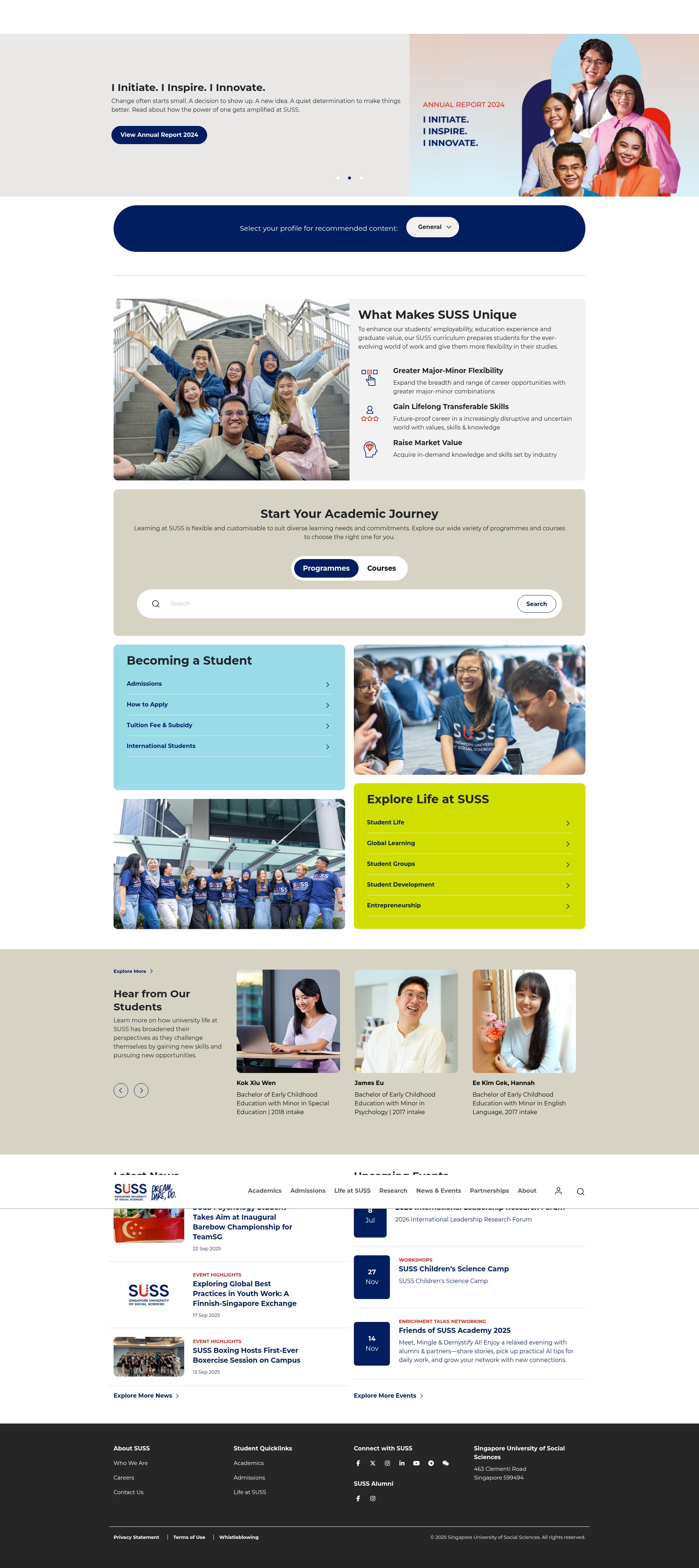 Screenshot of suss.edu.sg