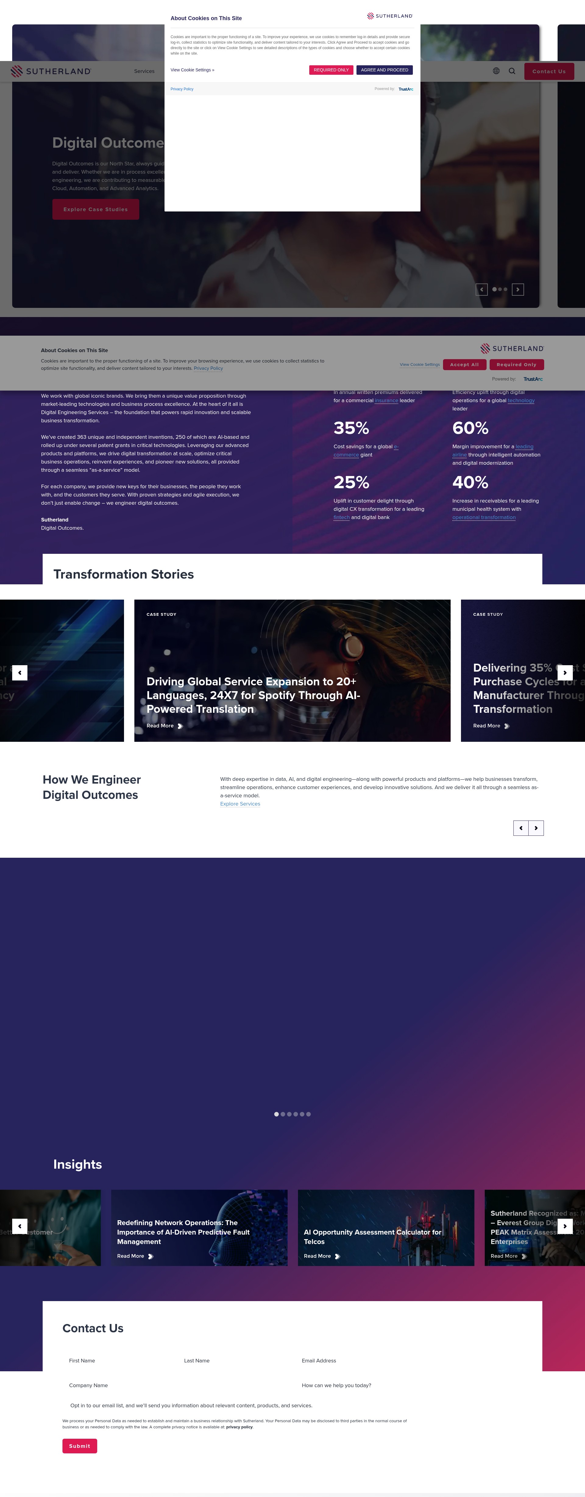 Screenshot of sutherlandglobal.com