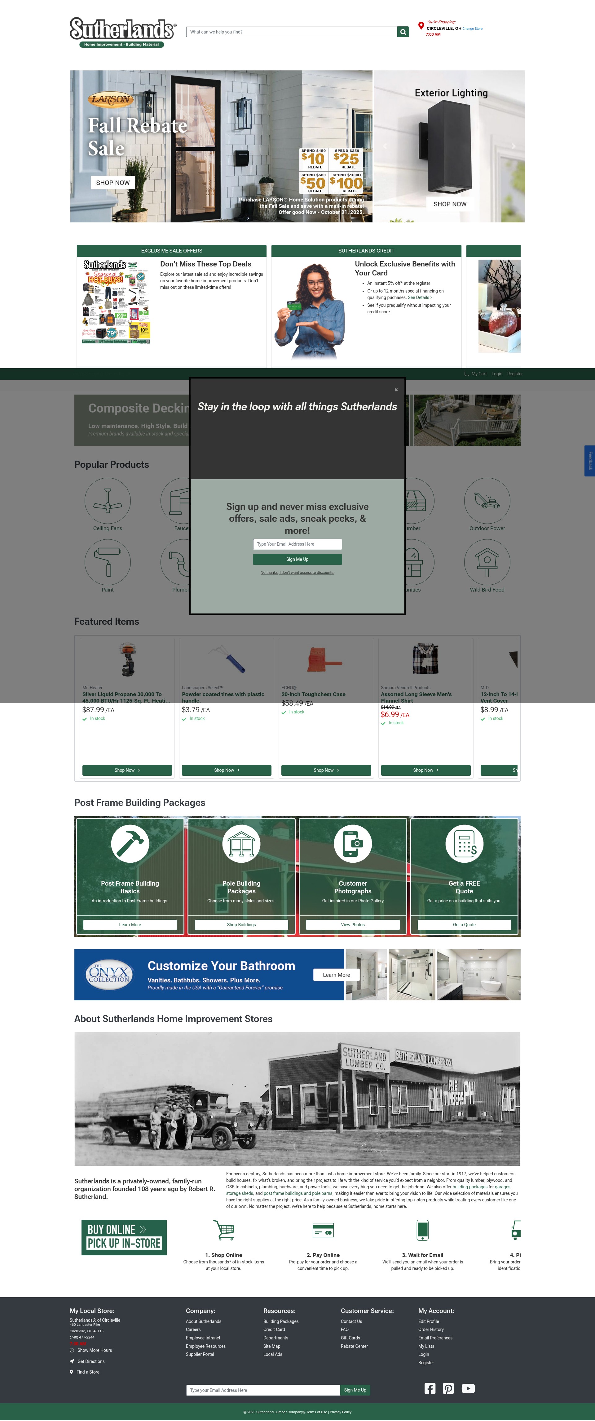 Screenshot of sutherlands.com