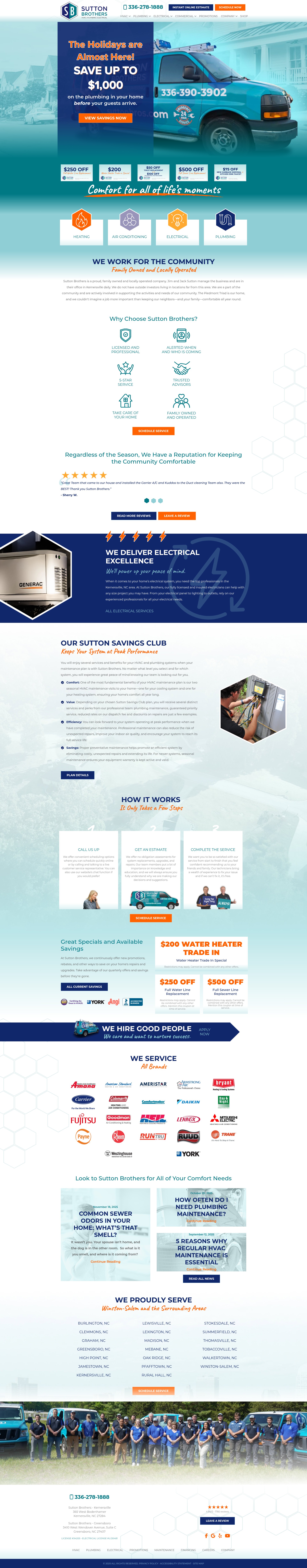 Screenshot of suttonbros.com