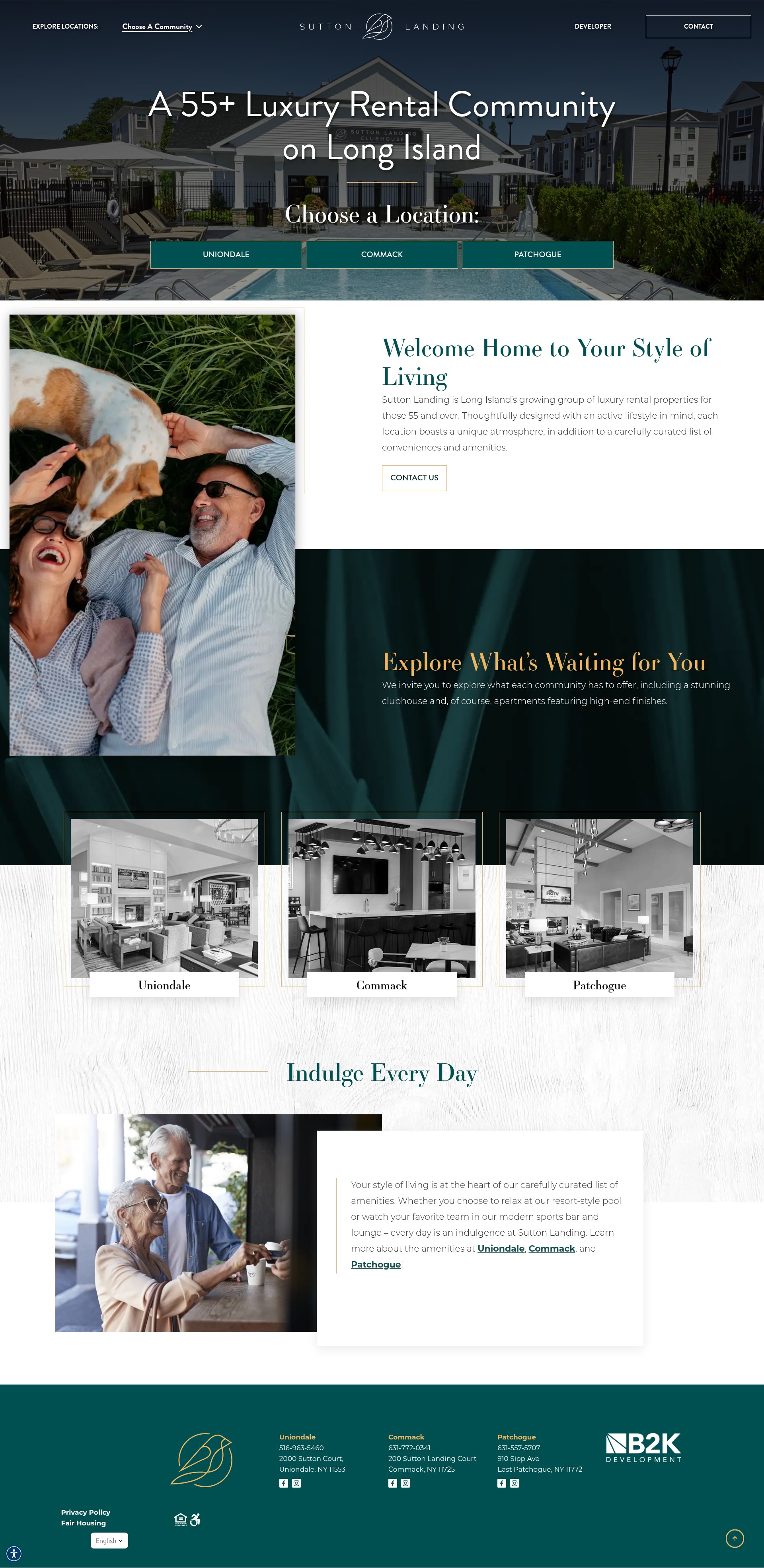 Screenshot of suttonlanding.com