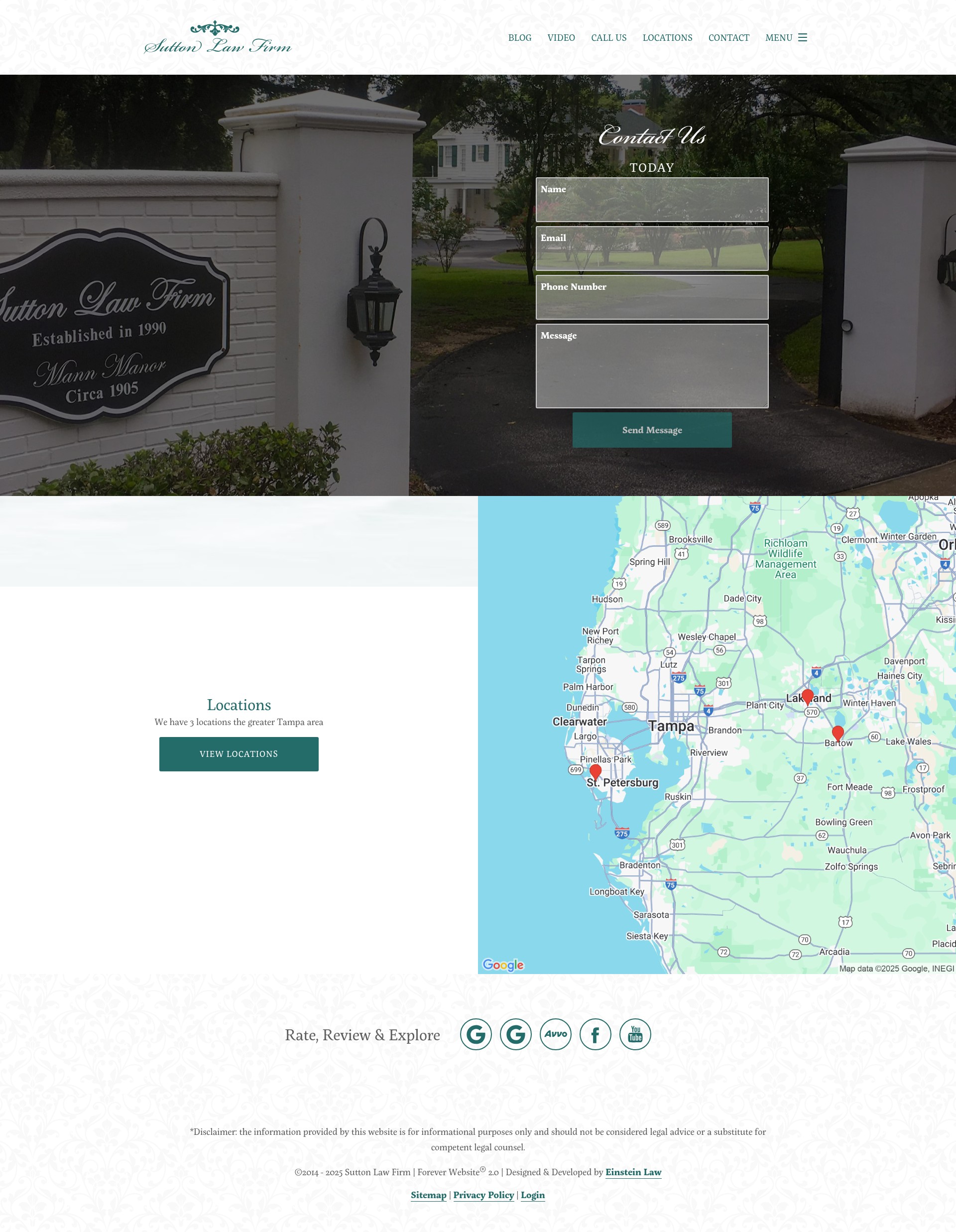 Screenshot of suttonlawfirm.net