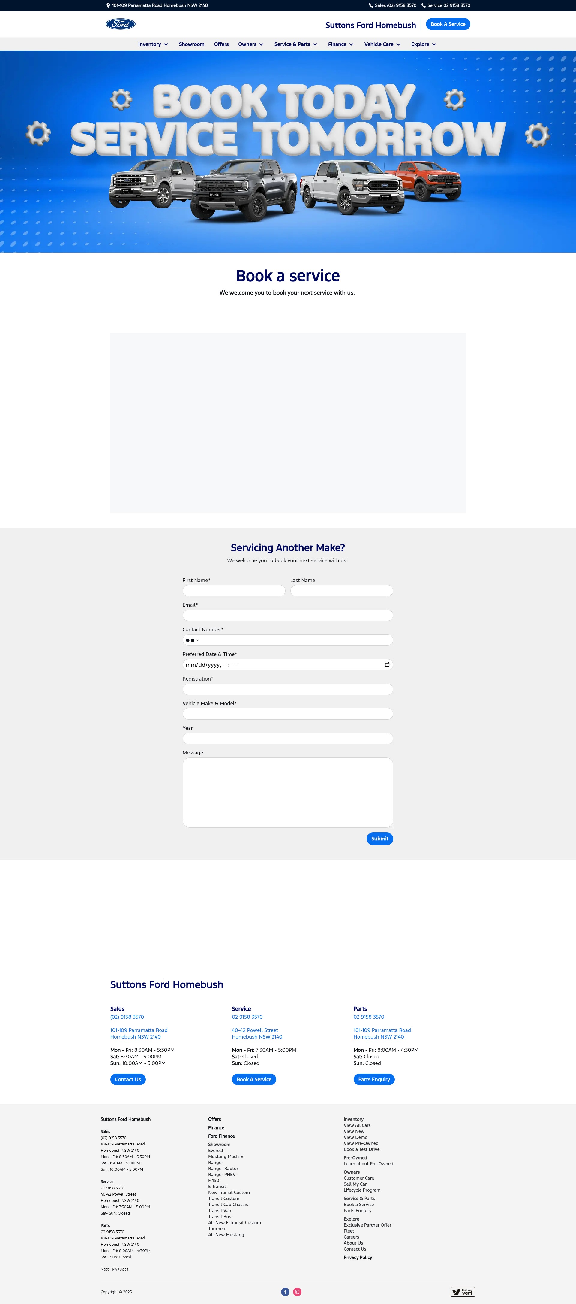Screenshot of suttonsfordhomebush.com.au