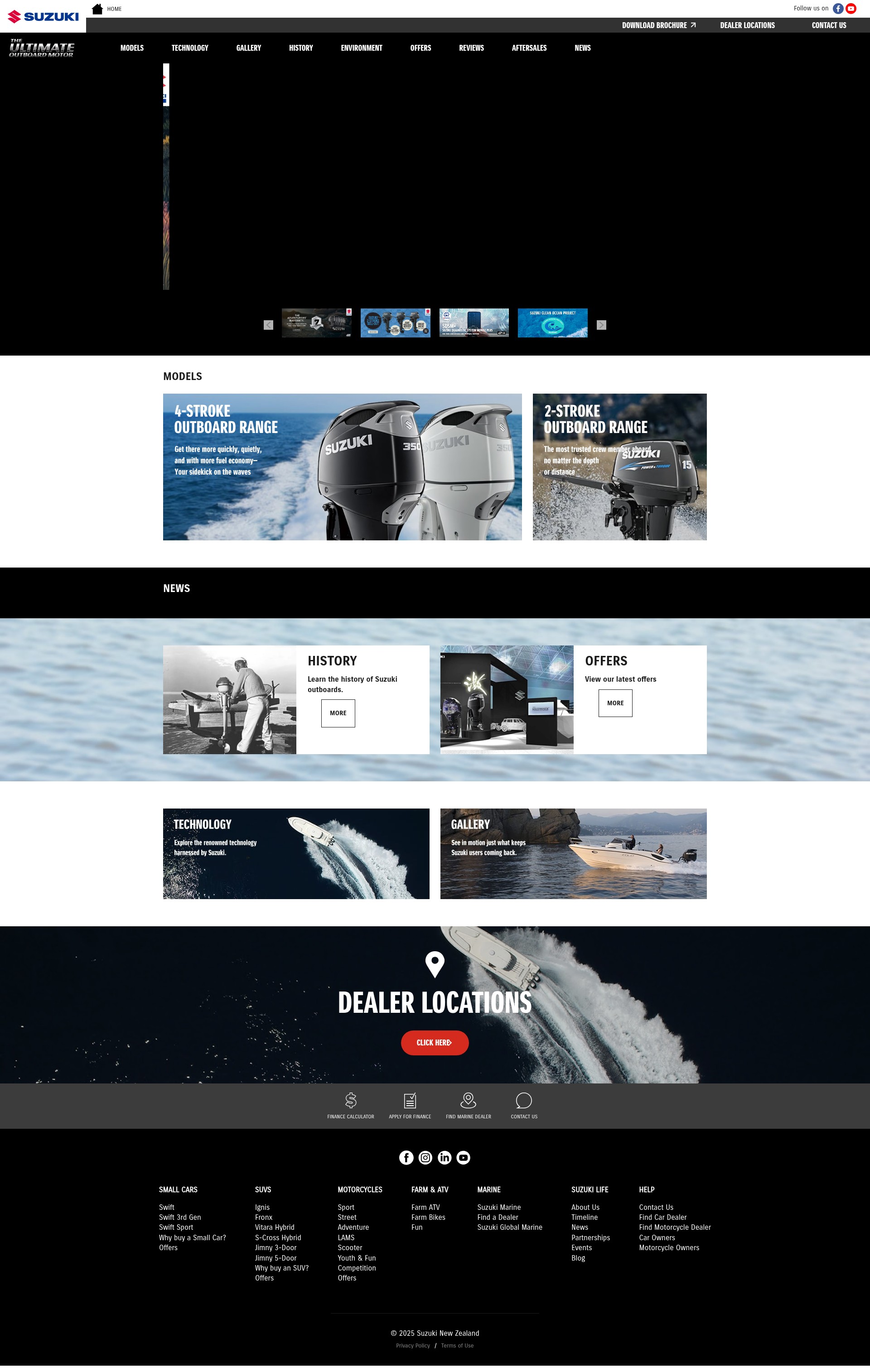 Screenshot of suzukimarine.co.nz