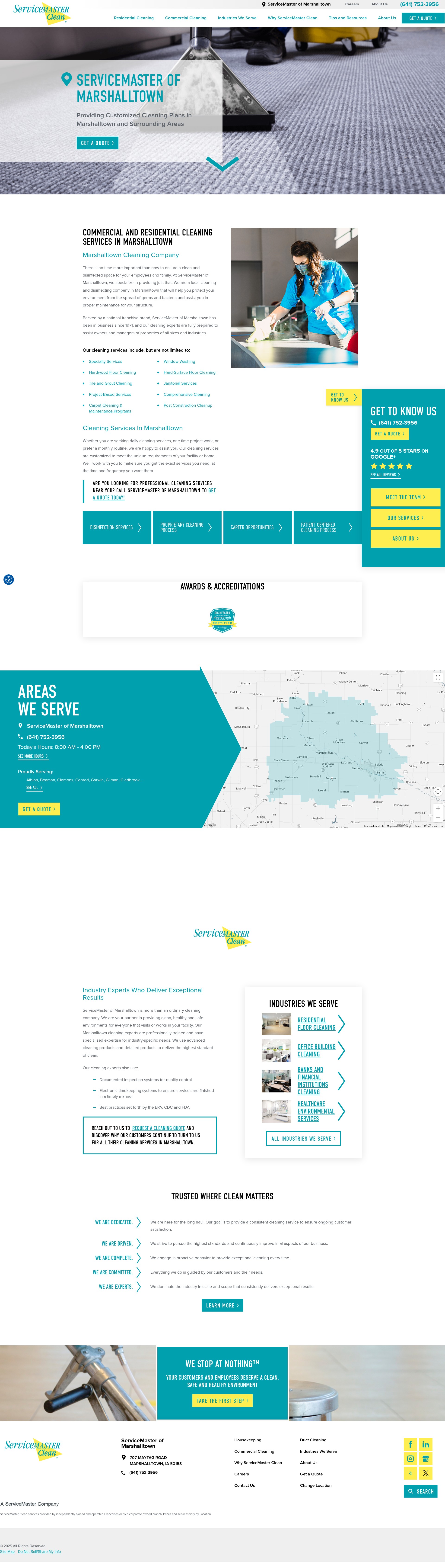 Screenshot of svmmarshalltown.com