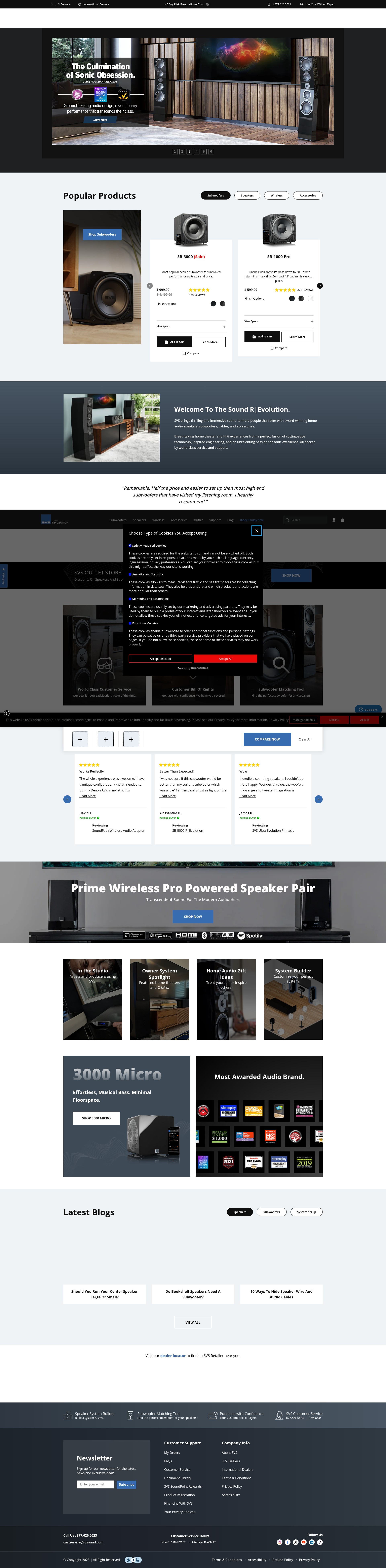 Screenshot of svsound.com