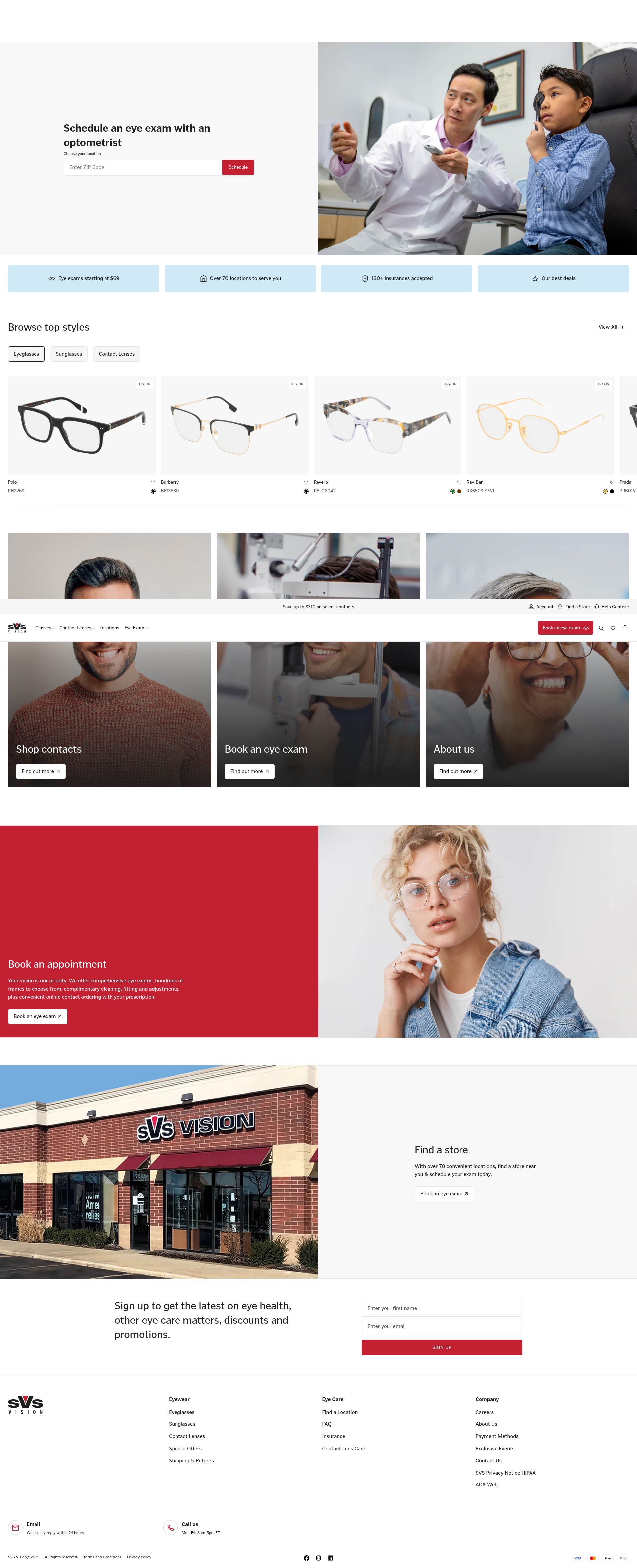 Screenshot of svsvision.com