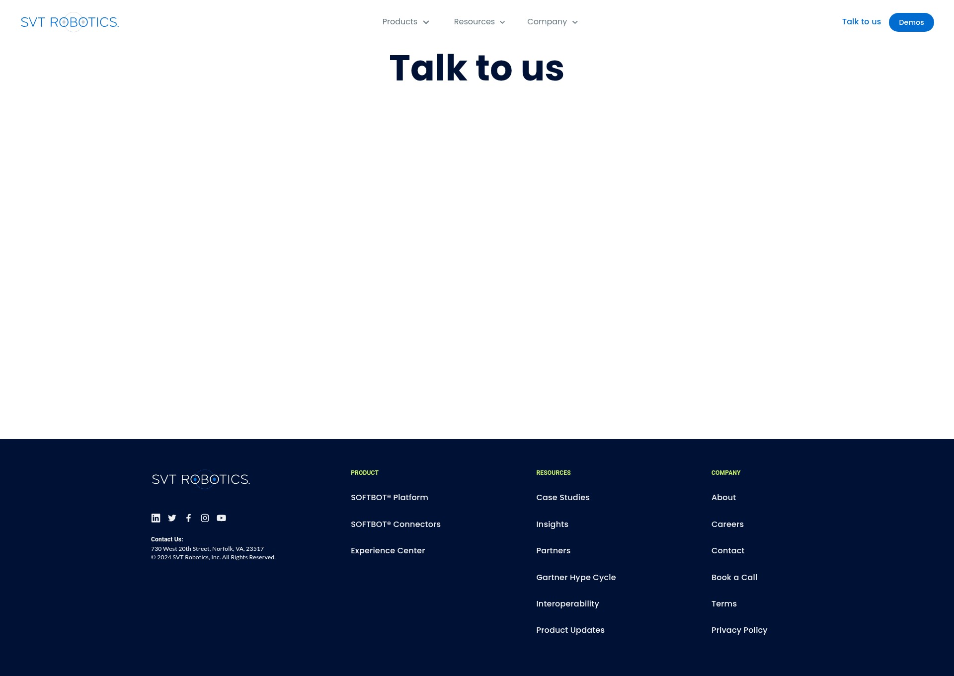 Screenshot of svtrobotics.com