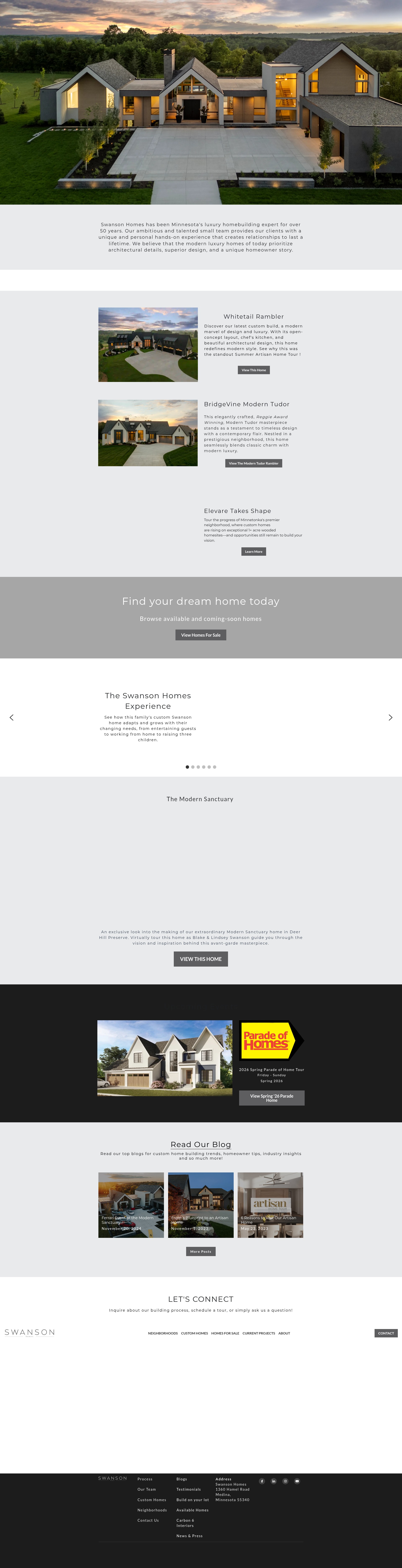 Screenshot of swansonhomes.com