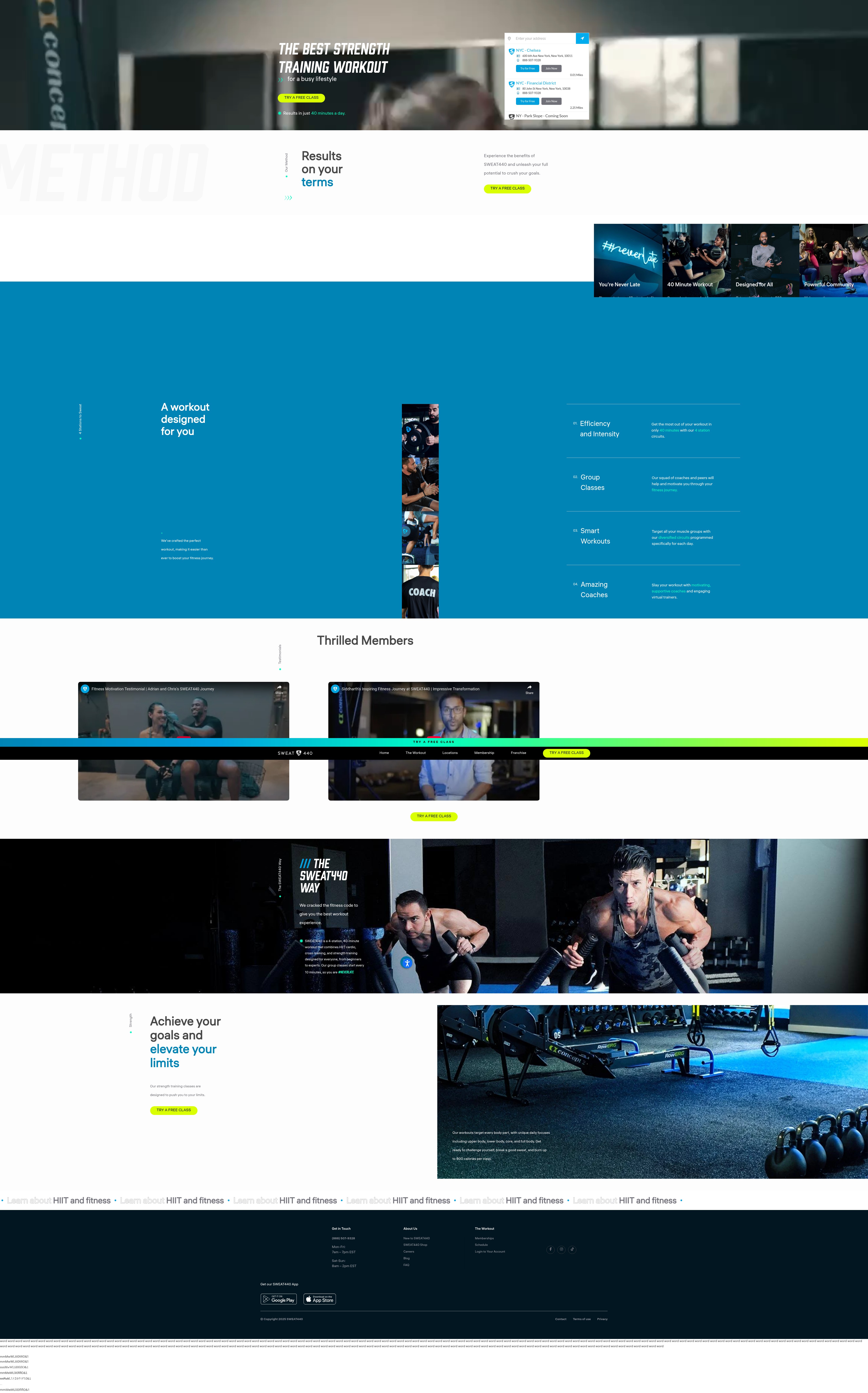 Screenshot of sweat440.com