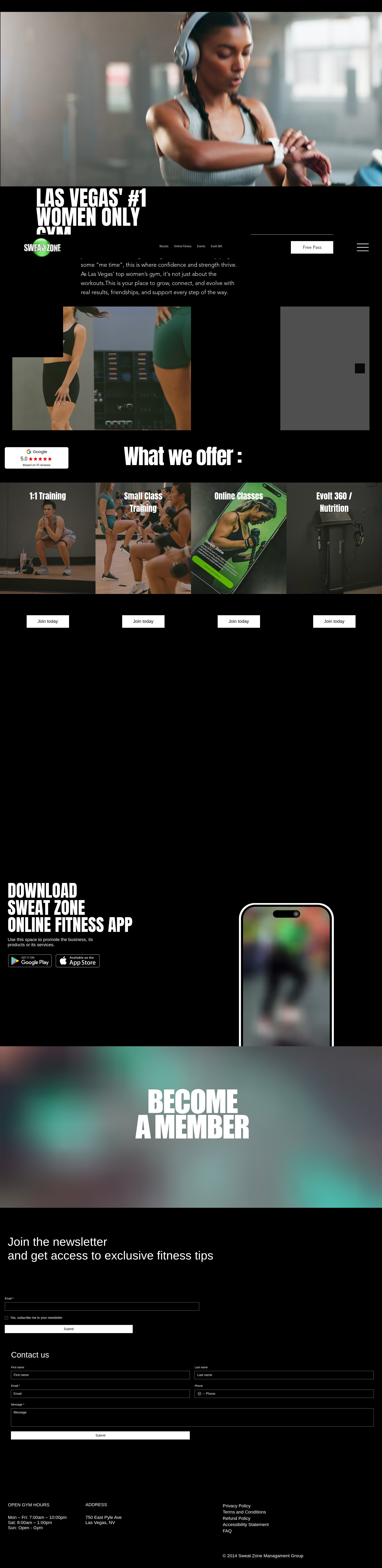 Screenshot of sweatzone.net