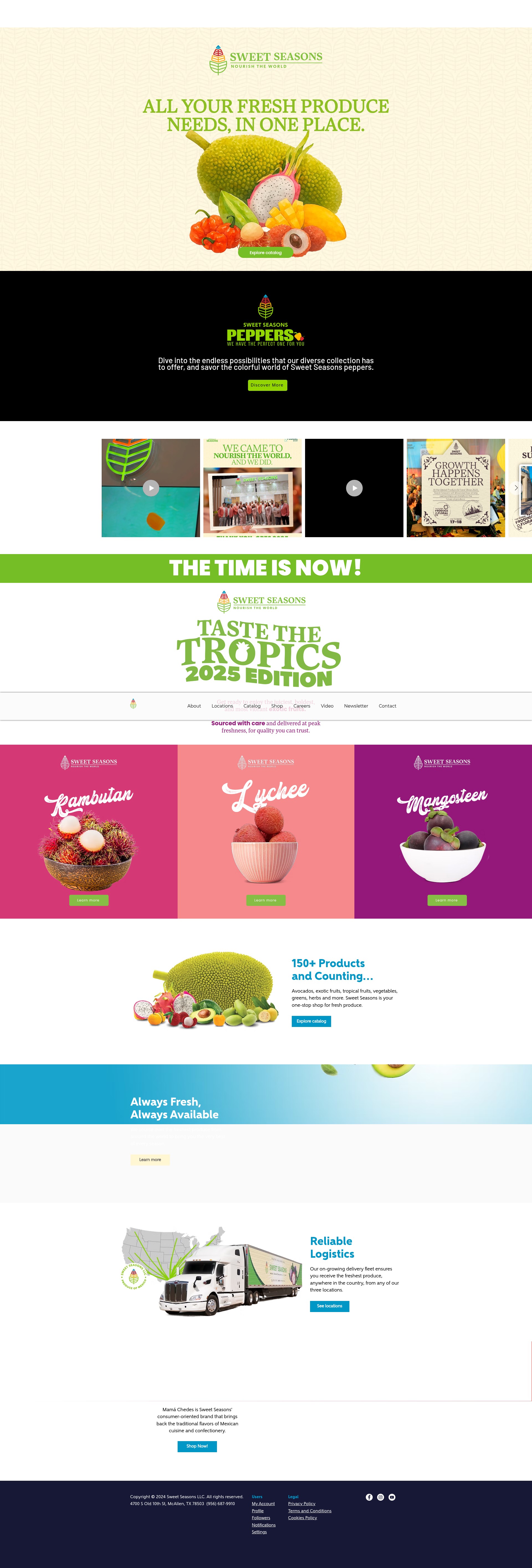 Screenshot of sweetseasons.com