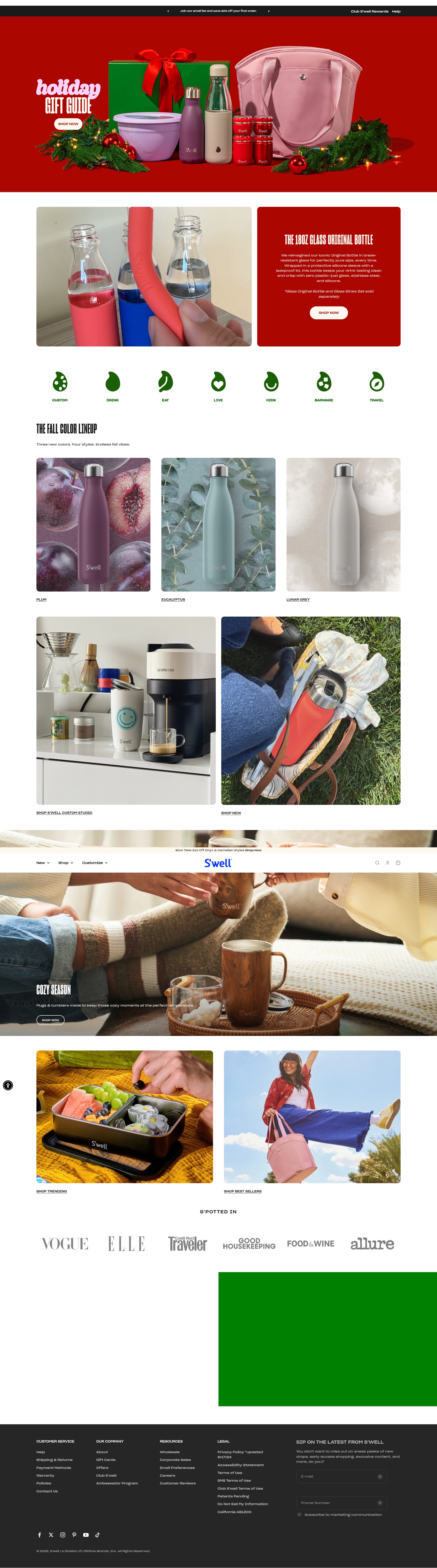 Screenshot of swell.com
