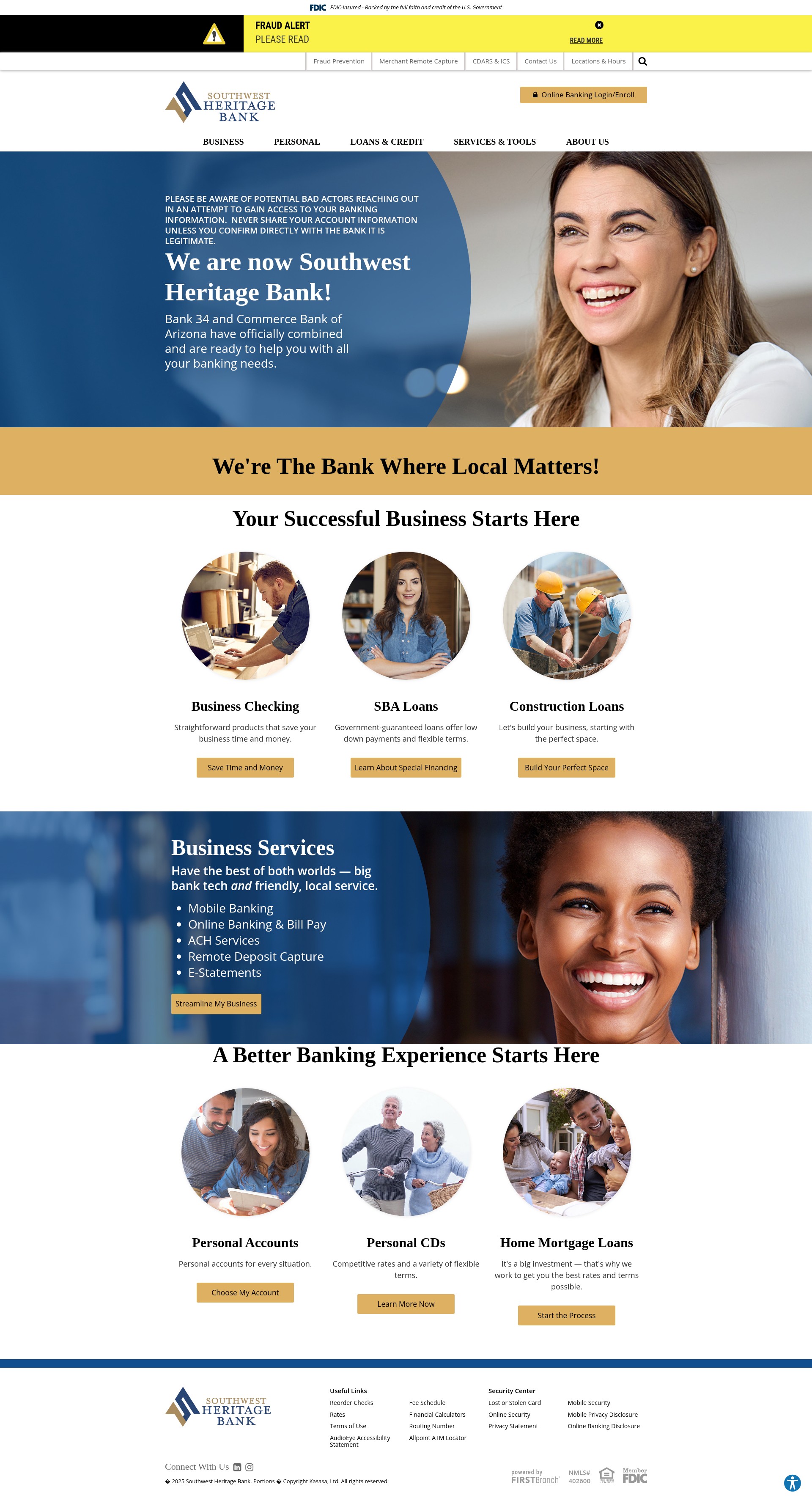 Screenshot of swhbank.com