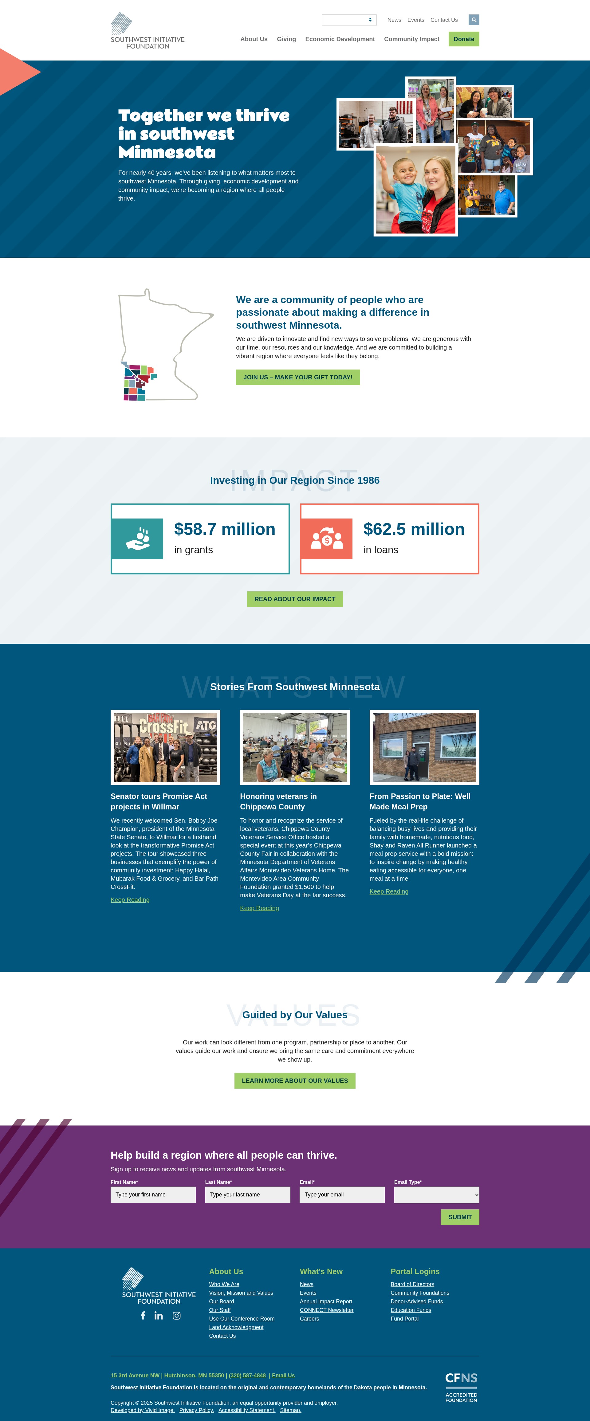 Screenshot of swifoundation.org
