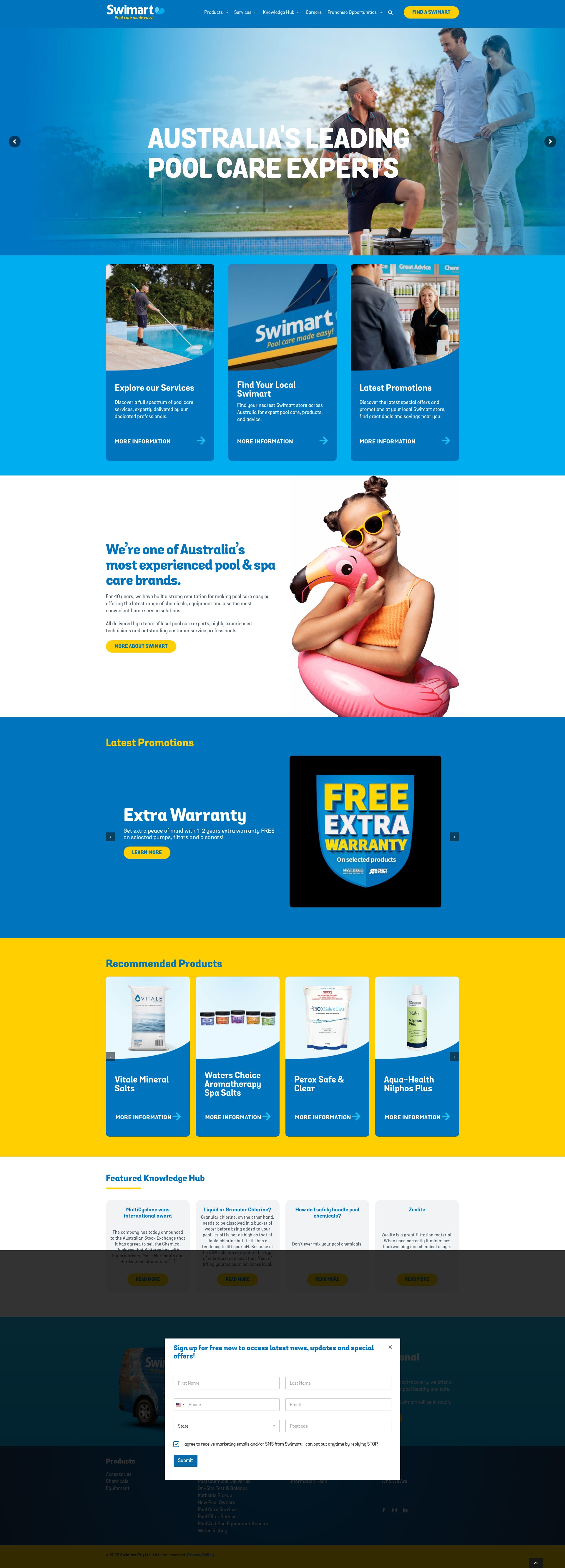 Screenshot of swimart.com.au