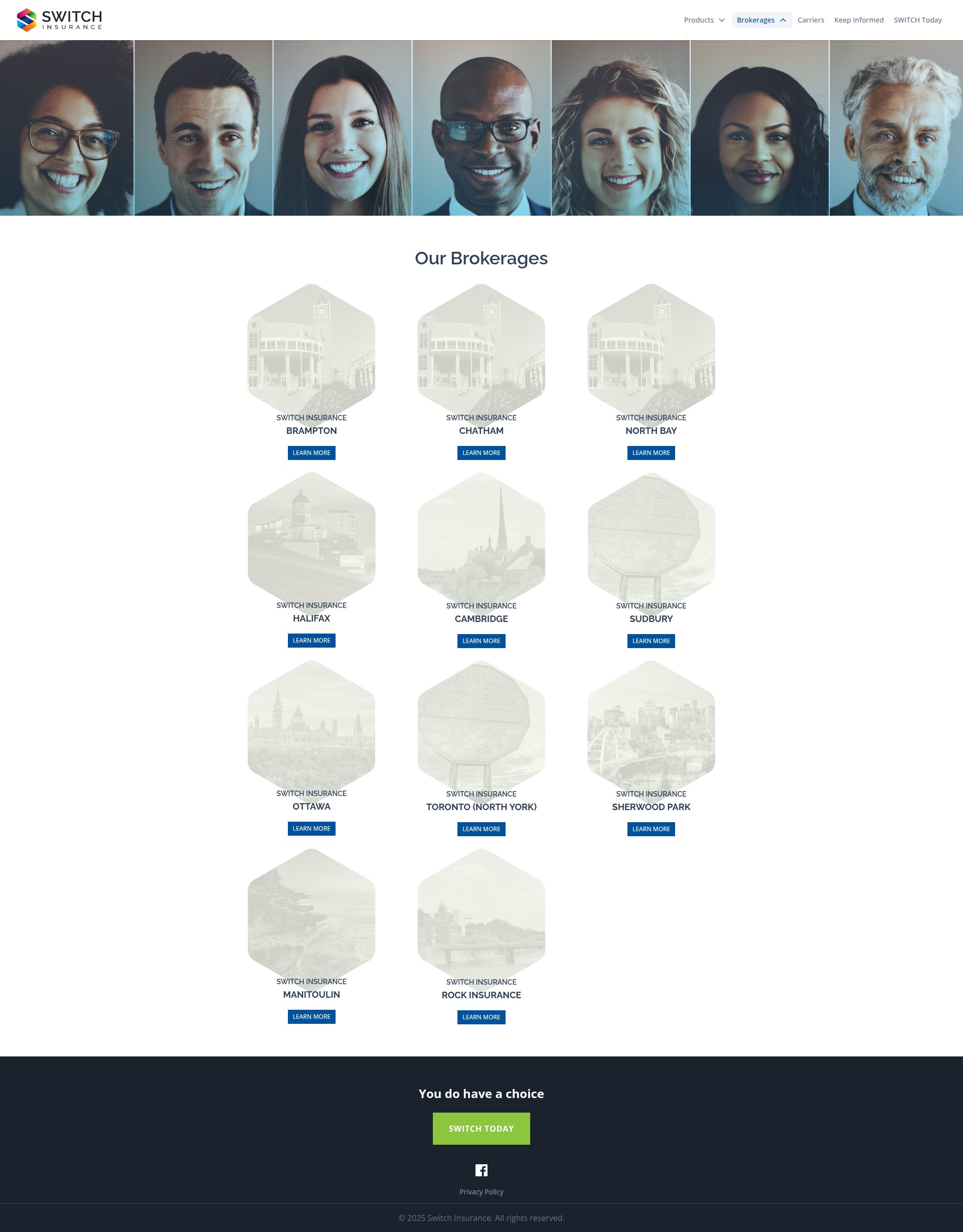 Screenshot of switchinsurance.ca